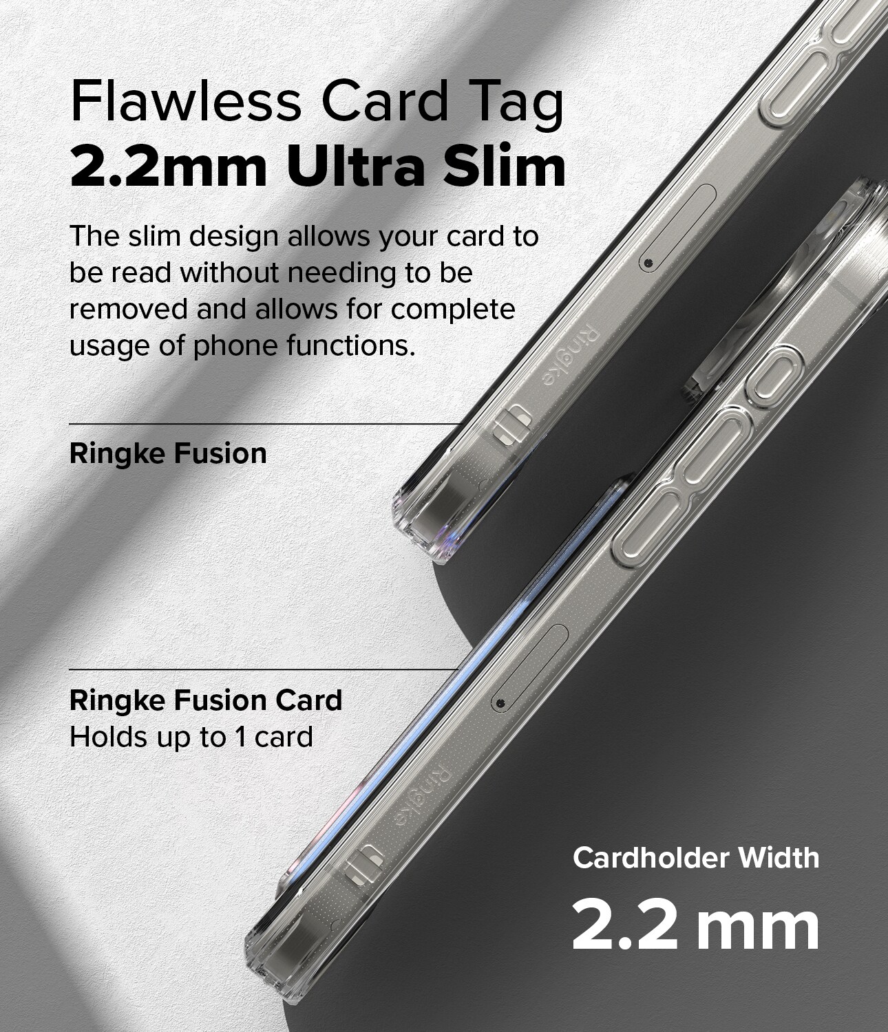 iPhone 16 Pro Max Fusion cover med kortholder, Gennemsigtig