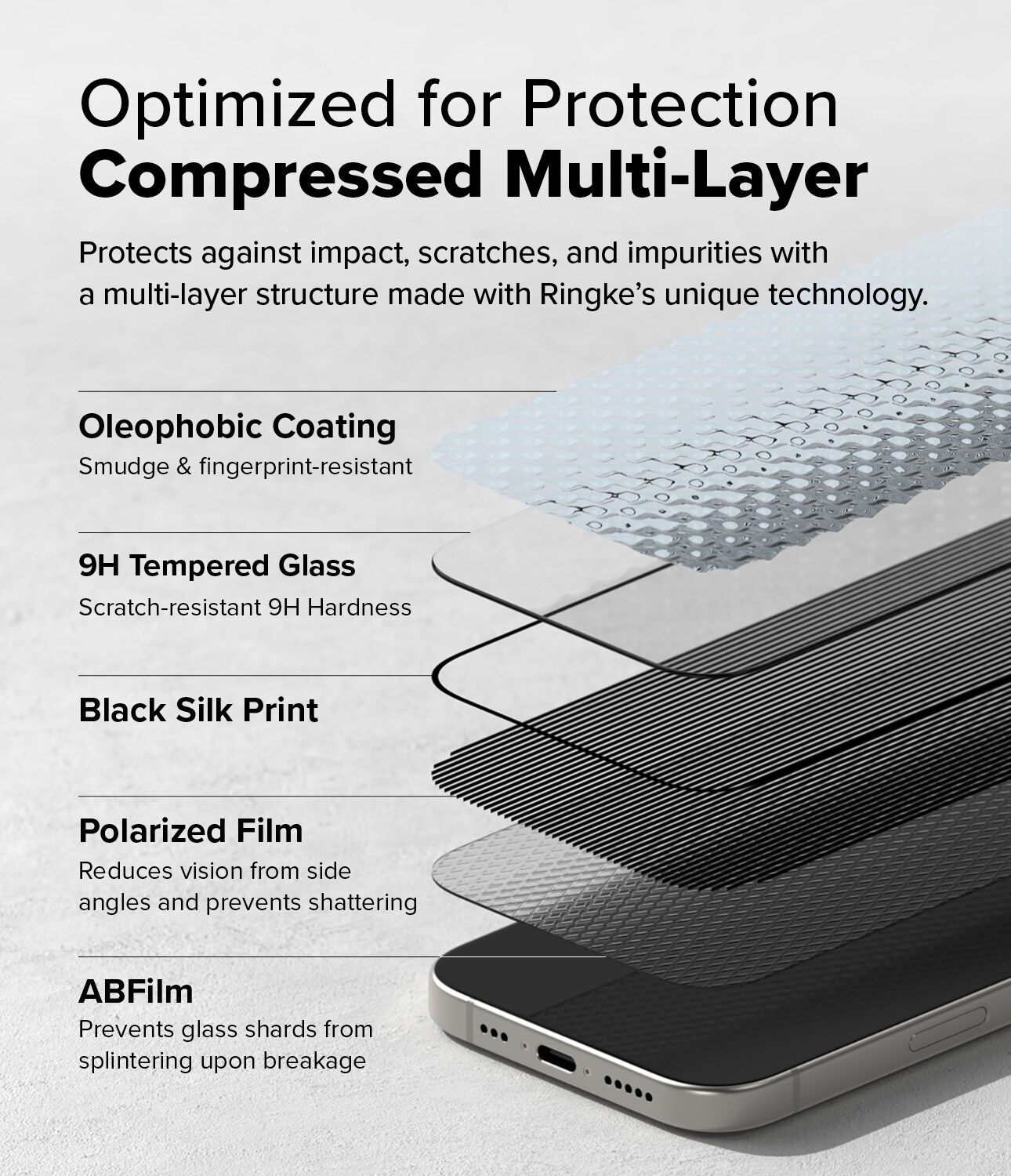 iPhone 16 Pro Max Anti-spy skærmbeskytter i glas med monteringsramme (2-pak)