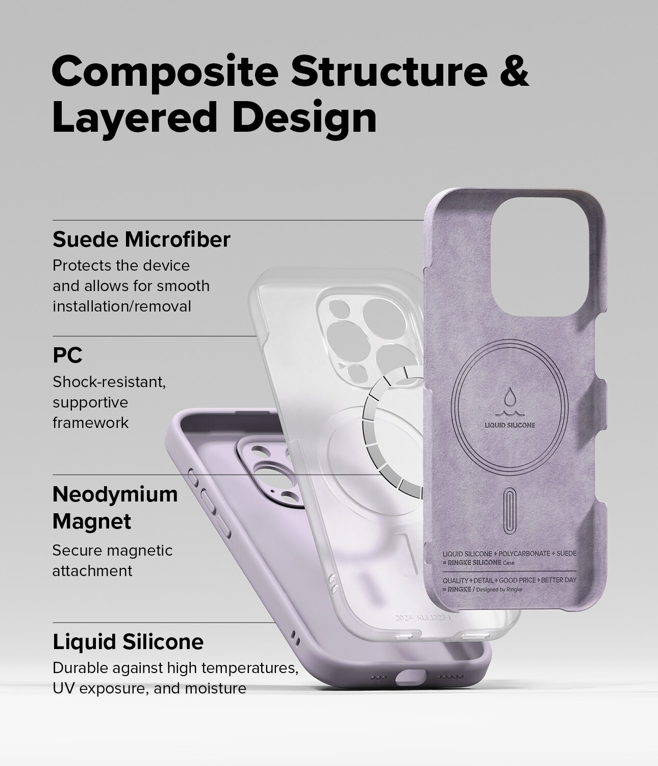 iPhone 16 Pro Max MagSafe silikonecover, Light Purple