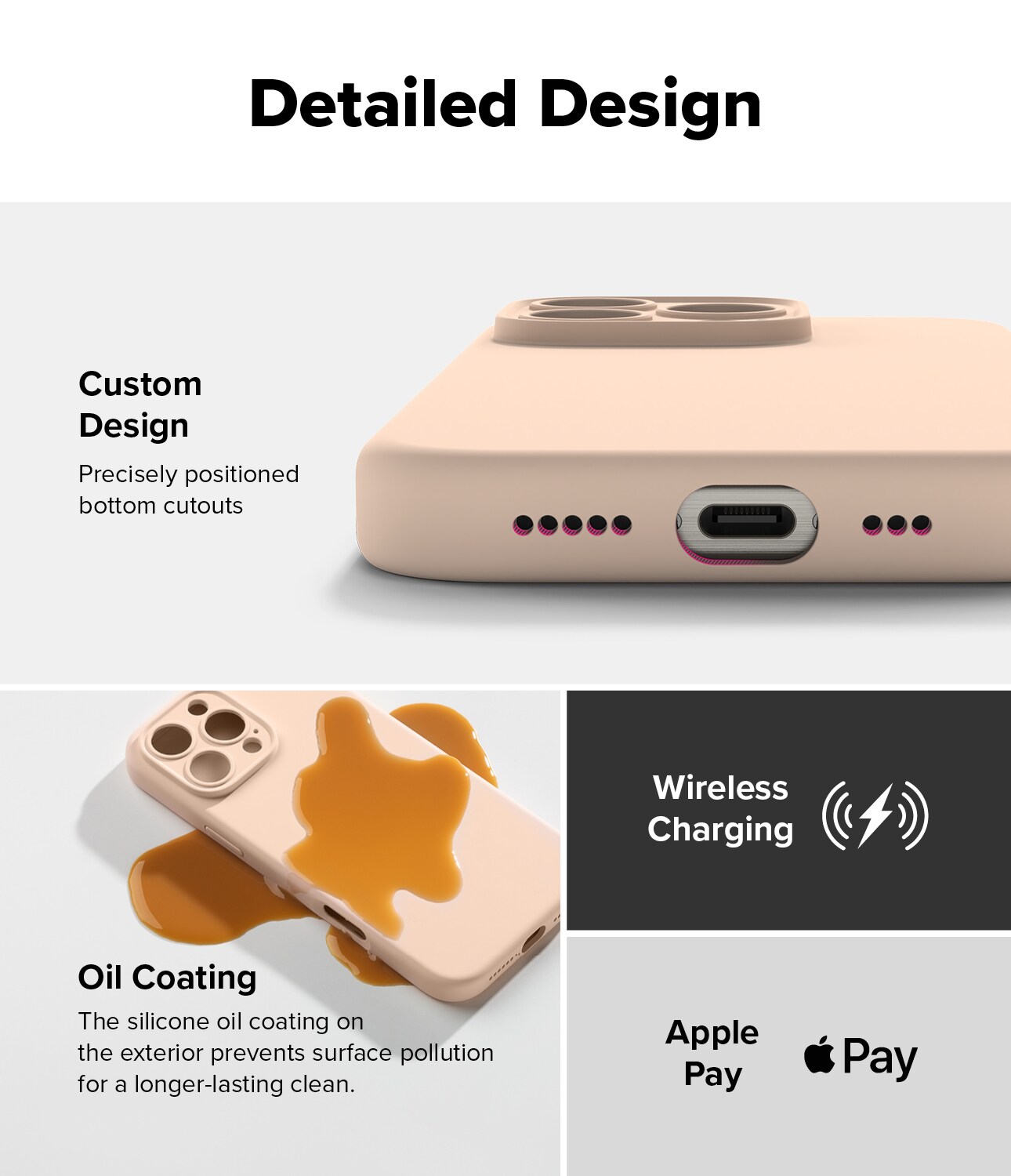 iPhone 16 Pro Max MagSafe silikonecover, Pink Sand