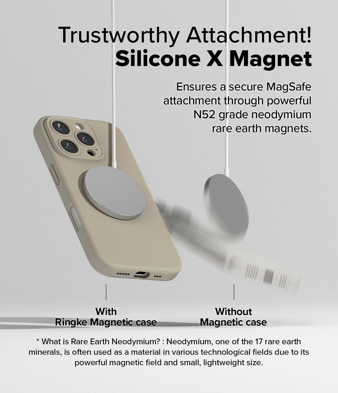 iPhone 16 Pro Max MagSafe silikonecover, Stone