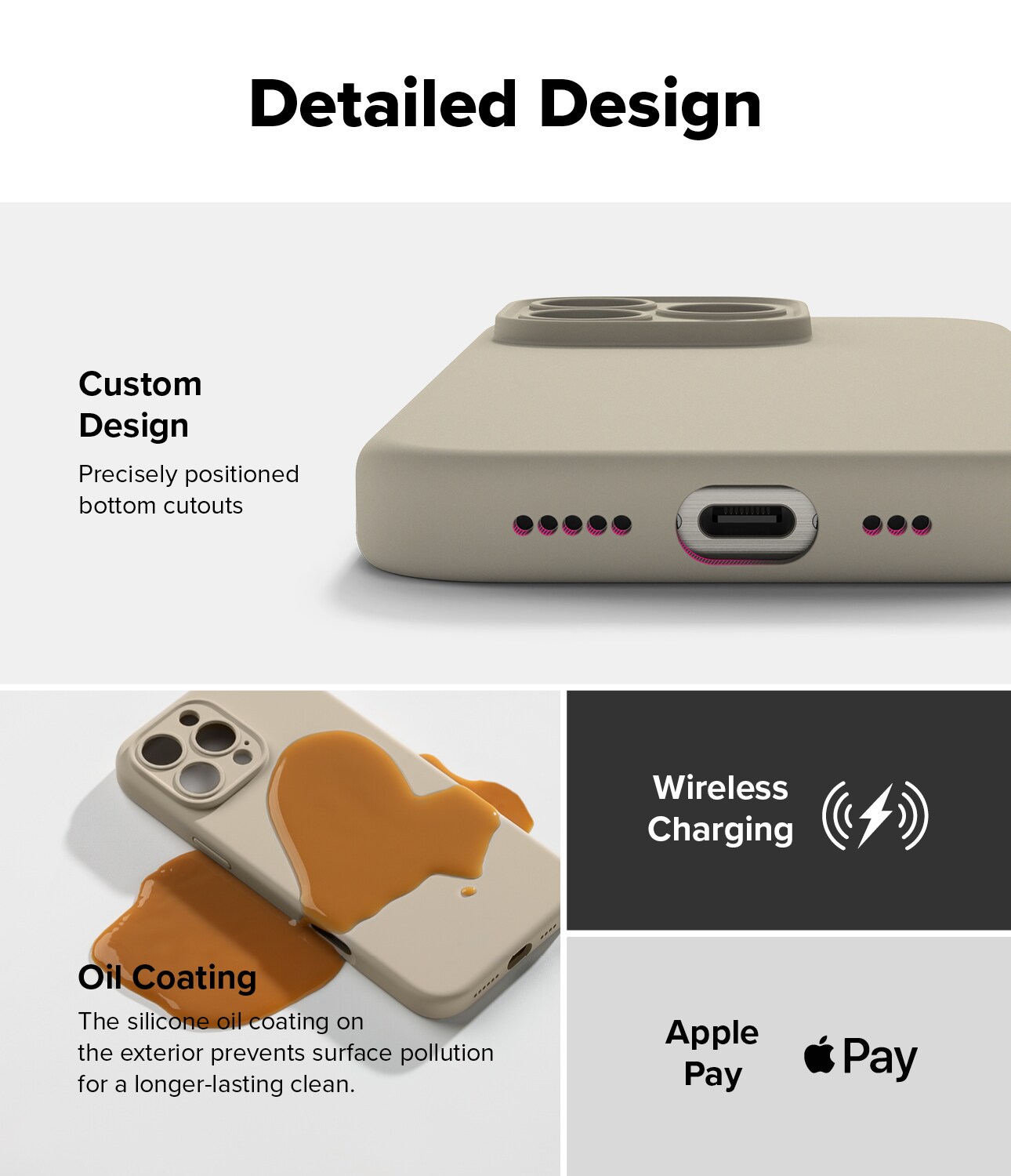 iPhone 16 Pro Max MagSafe silikonecover, Stone