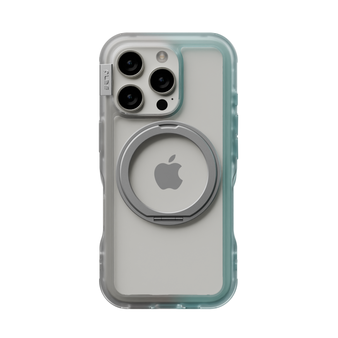 iPhone 16 Pro Arche MagSafe Cover med stativ Silver/Blue