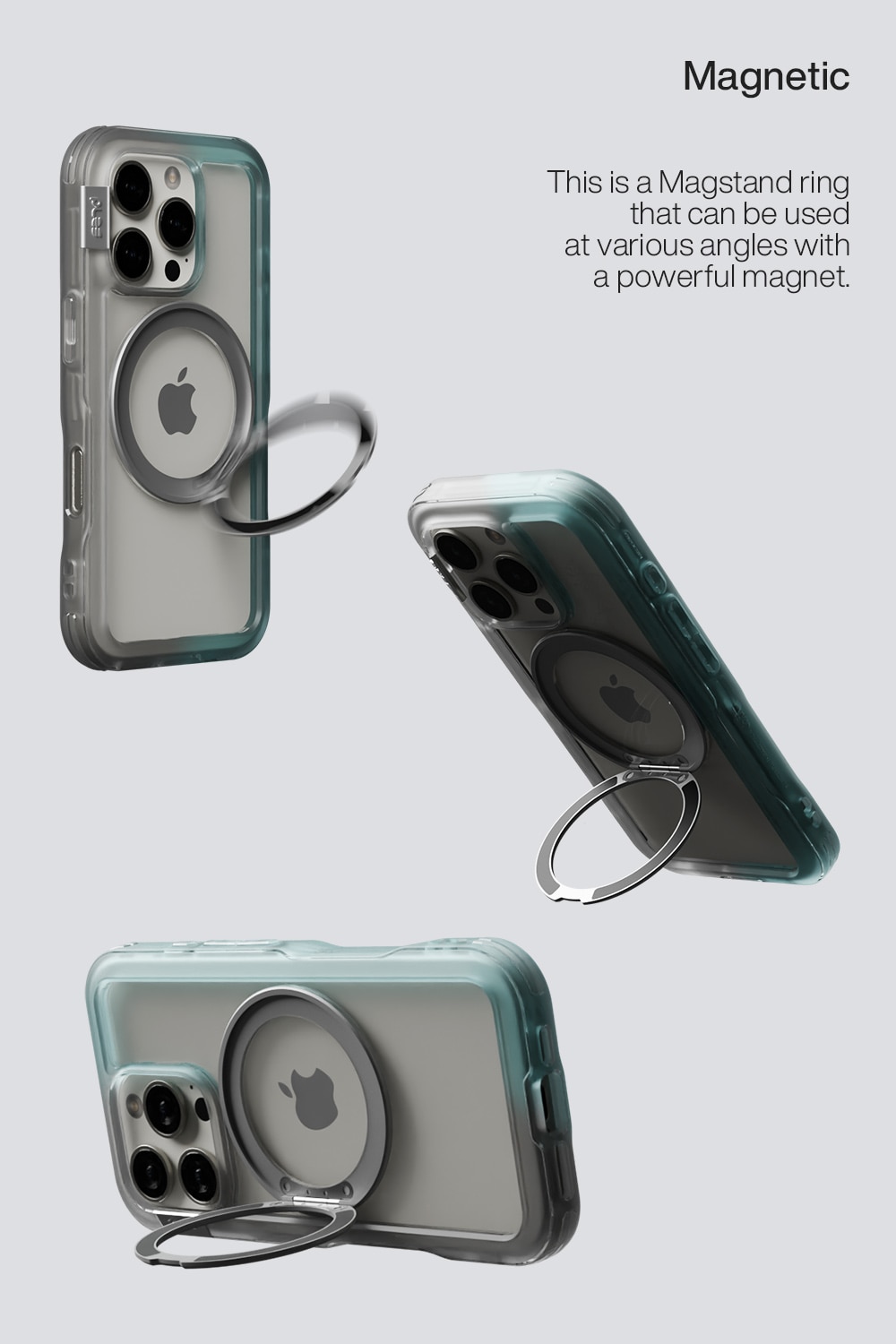 iPhone 16 Pro Arche MagSafe Cover med stativ Pink/Future Dusk