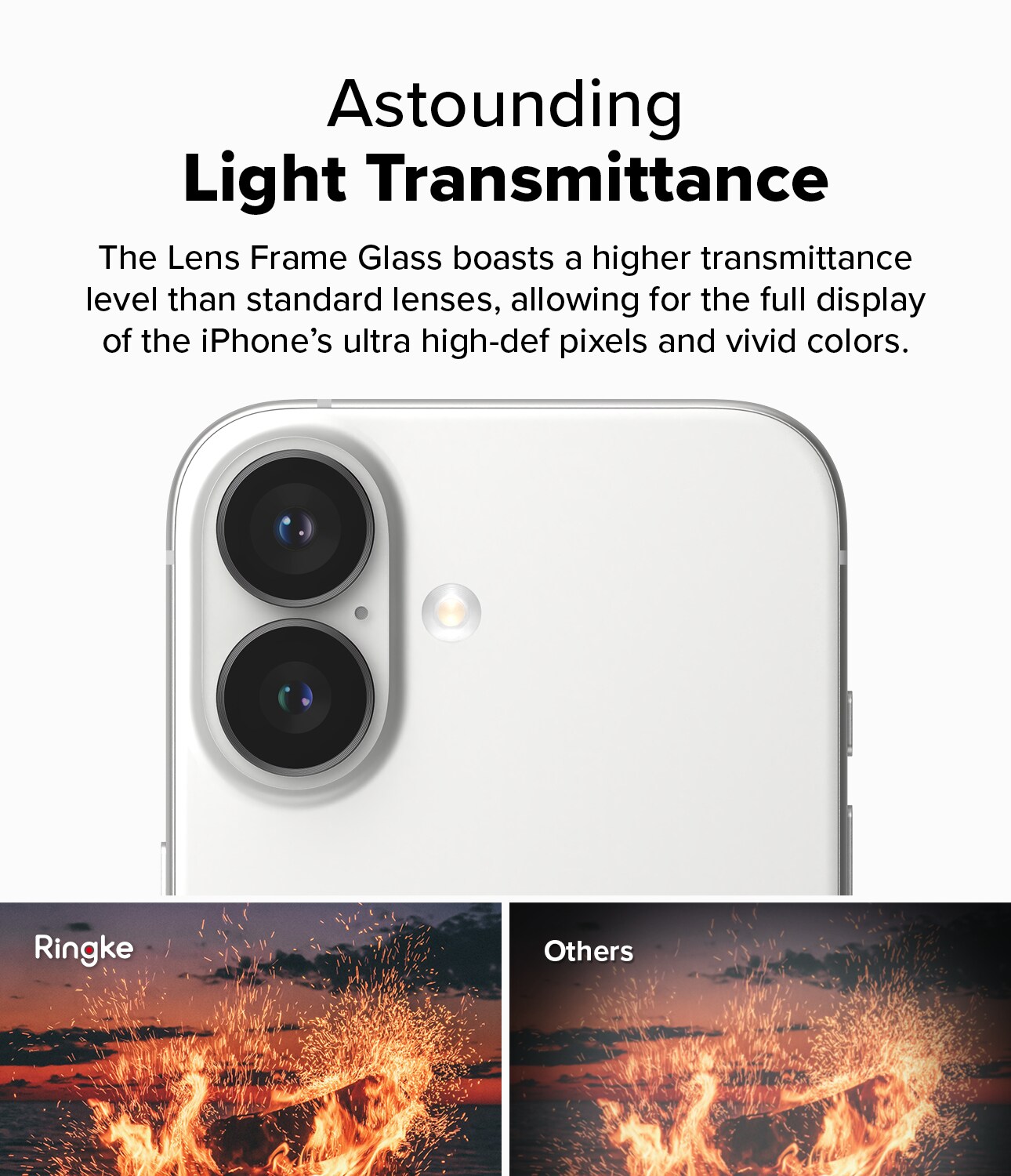 iPhone 16 Plus 2-pak linsebeskyttere med aluminiumsramme, Sort