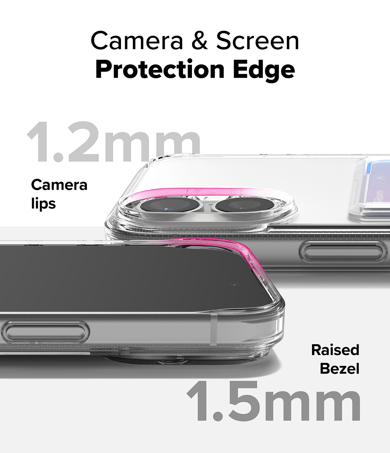 iPhone 16 Fusion cover med kortholder, Gennemsigtig