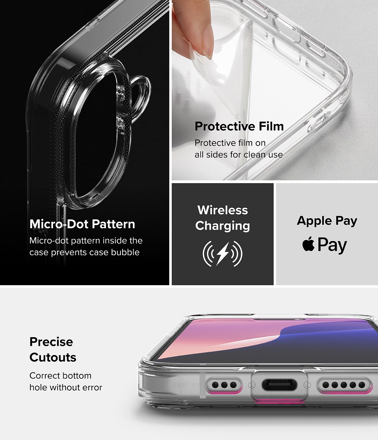 iPhone 16 Plus Fusion cover, Gennemsigtig