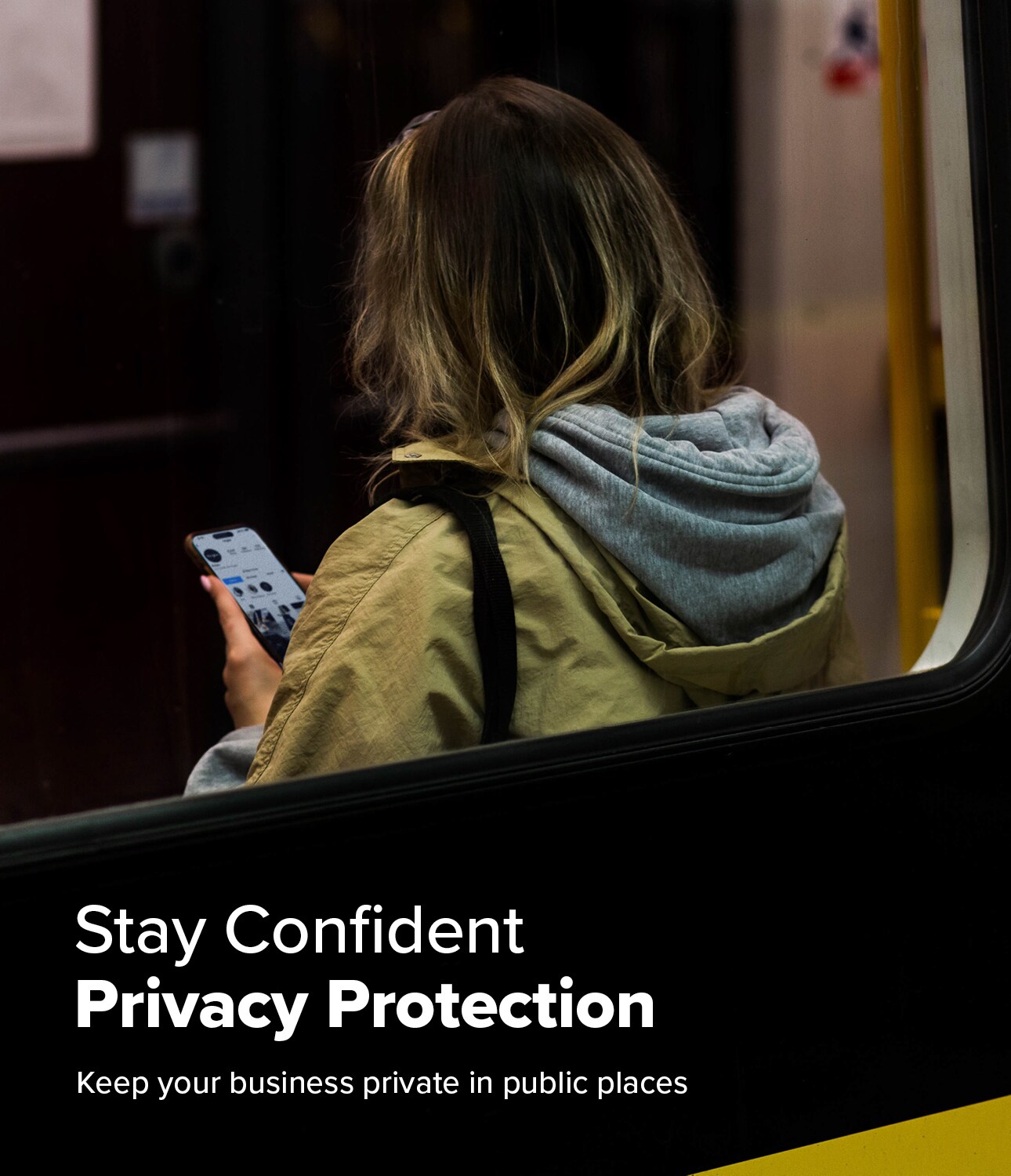 iPhone 16 Plus Anti-spy skærmbeskytter i glas med monteringsramme (2-pak)