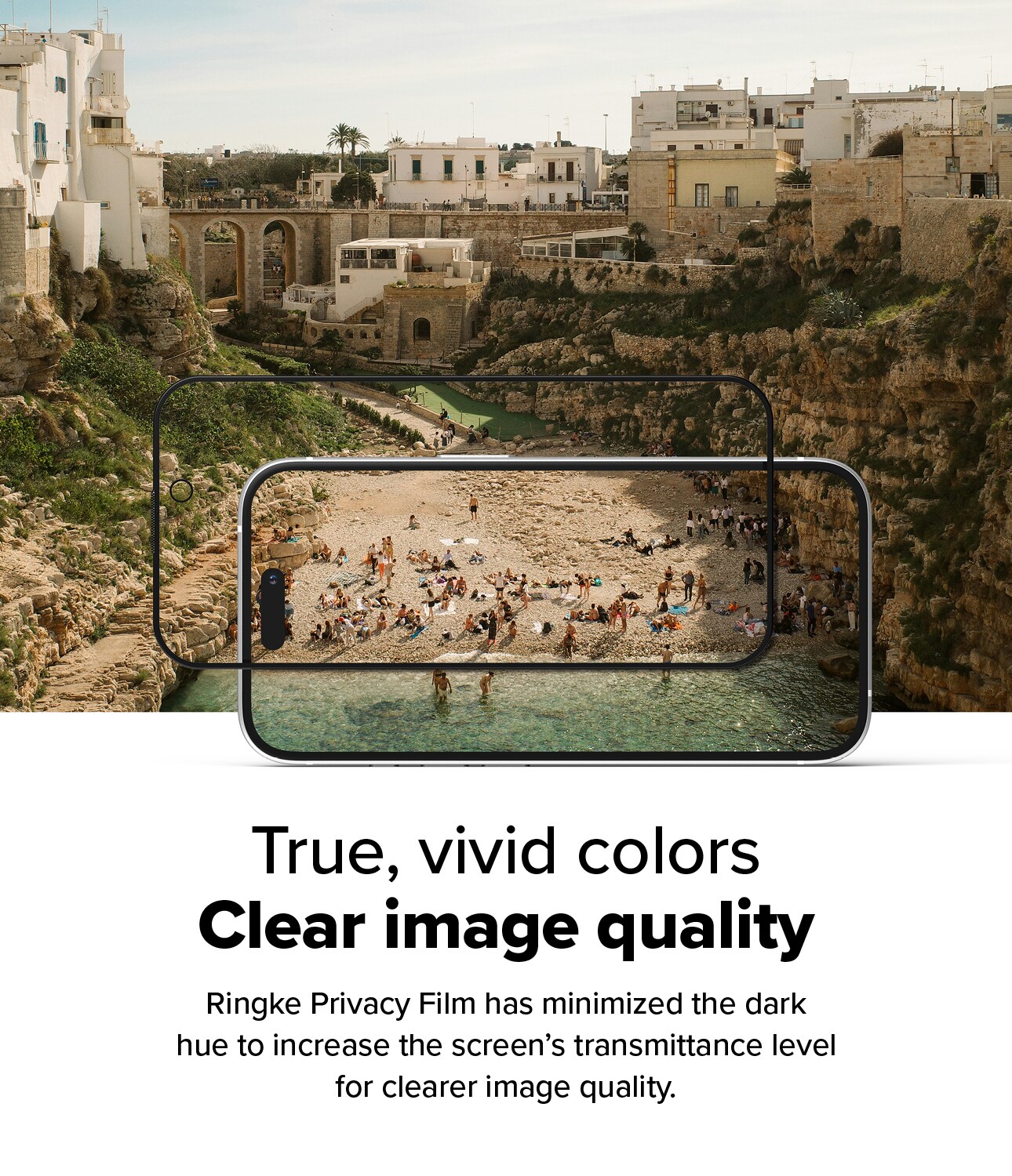 iPhone 16 Plus Anti-spy skærmbeskytter i glas med monteringsramme (2-pak)