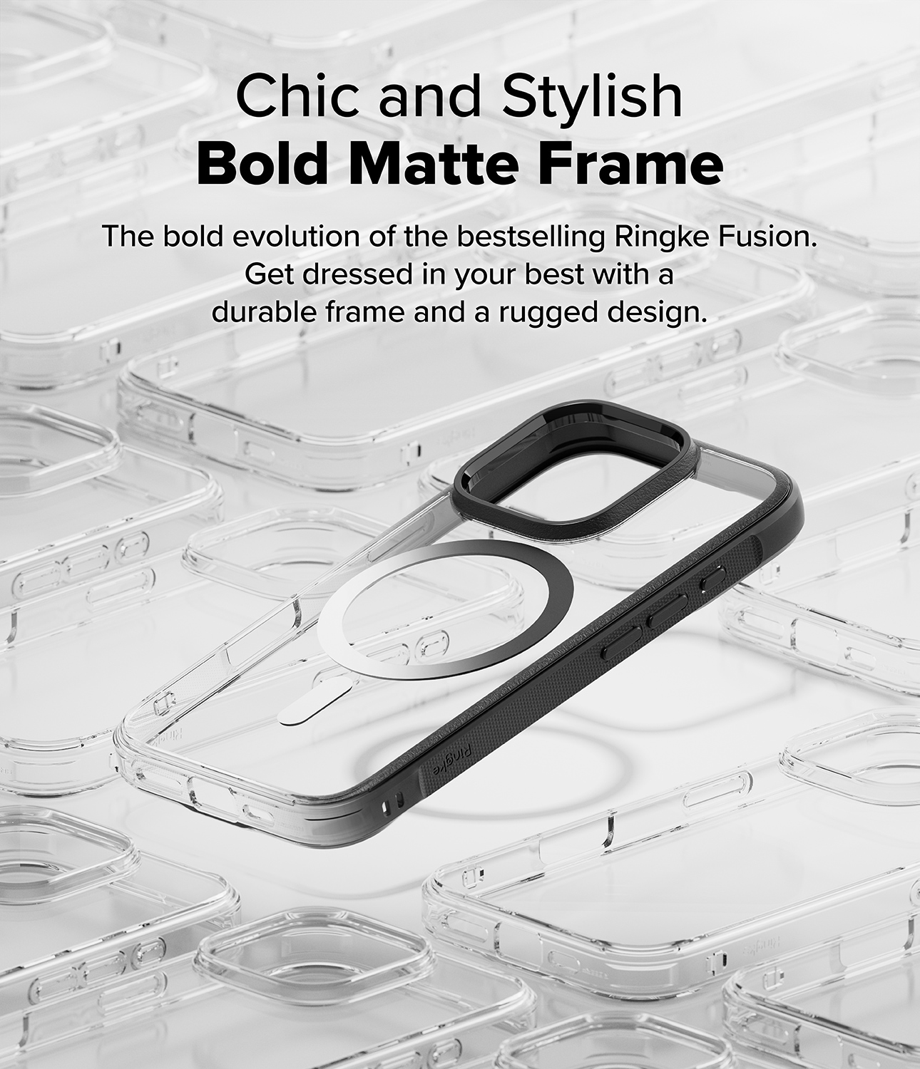 iPhone 16 Pro Fusion Bold MagSafe cover, Sort
