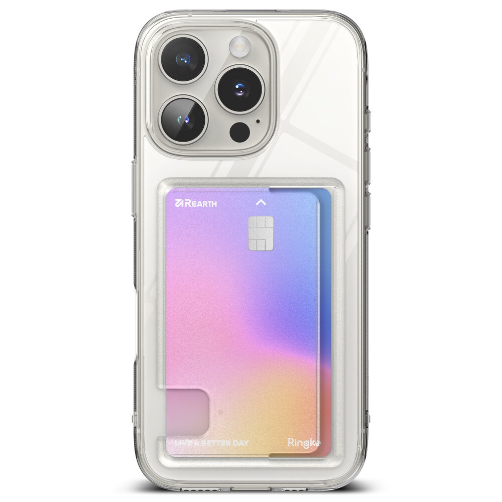 iPhone 16 Pro Max Fusion cover med kortholder, Gennemsigtig