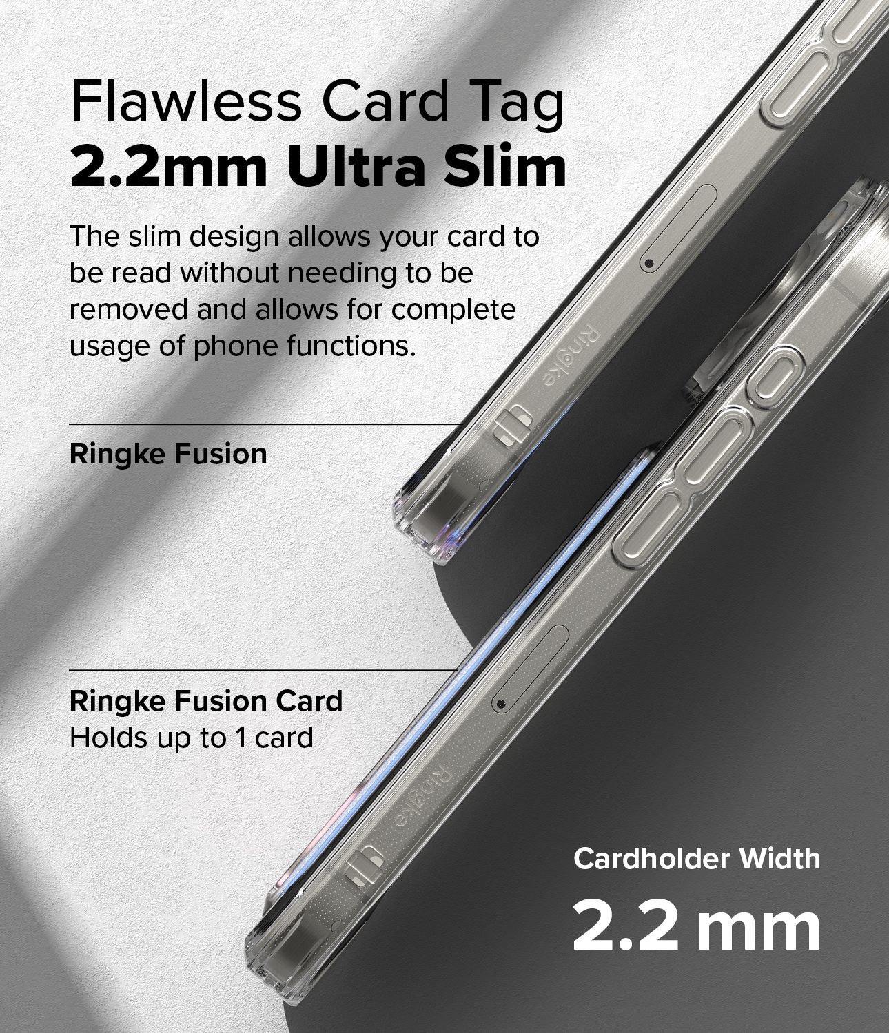 iPhone 16 Plus Fusion cover med kortholder, Gennemsigtig