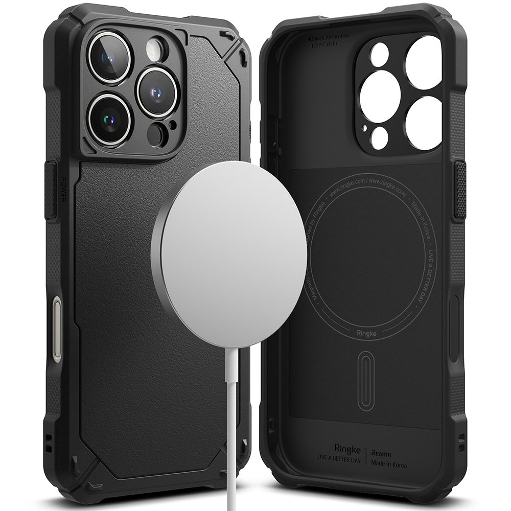 iPhone 16 Pro MagSafe Rugged Gear cover, Sort