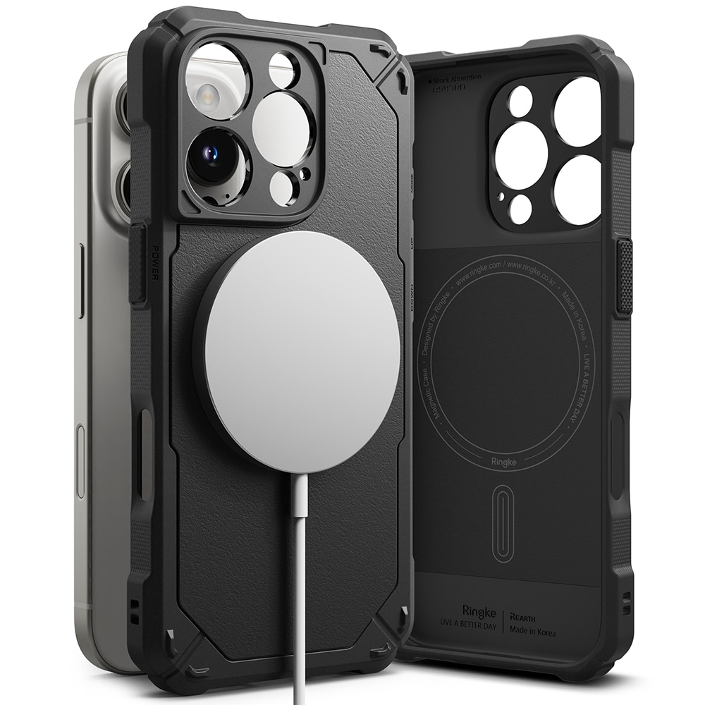 iPhone 16 Pro MagSafe Rugged Gear cover, Sort
