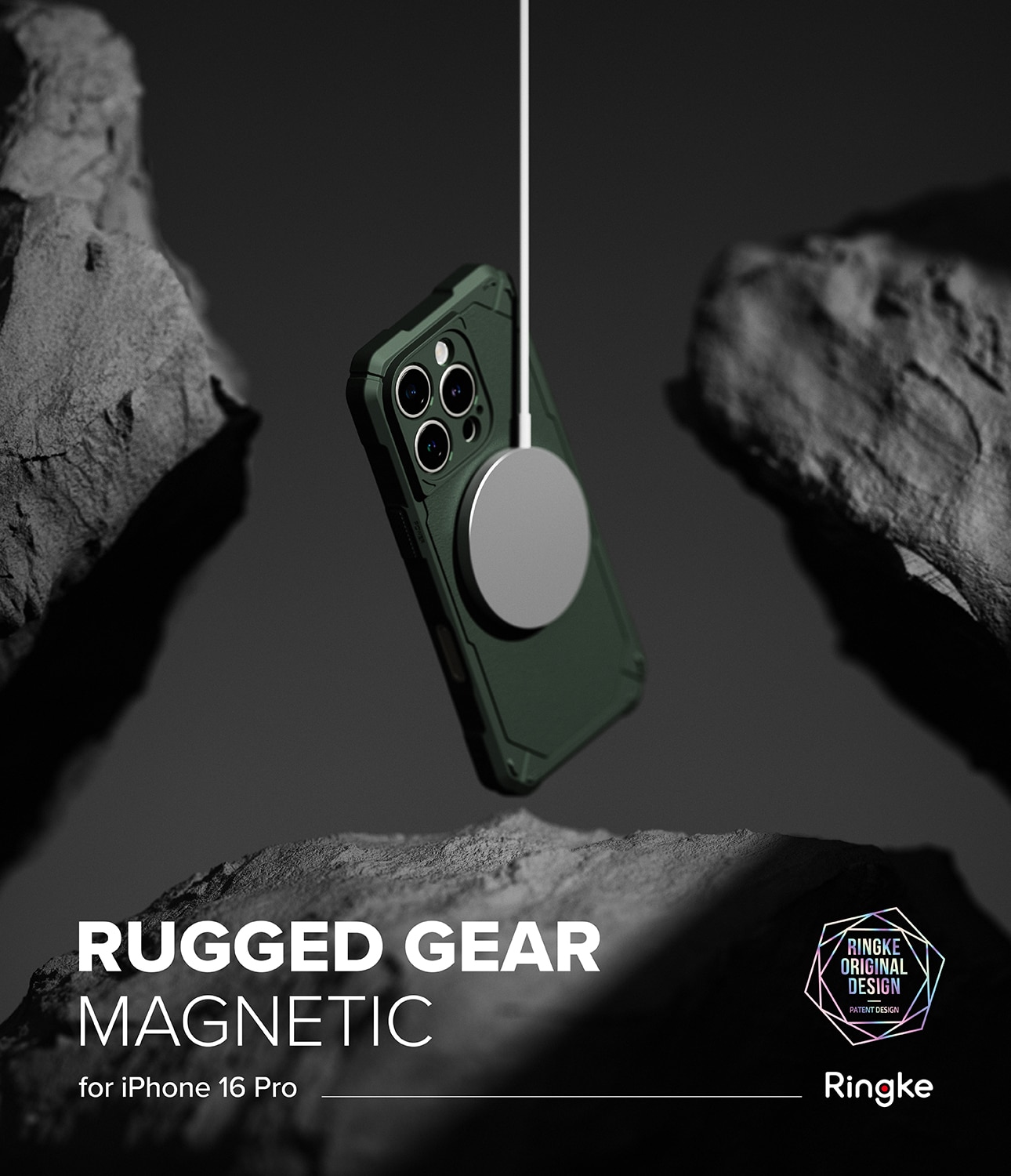 iPhone 16 Pro MagSafe Rugged Gear cover, Grøn