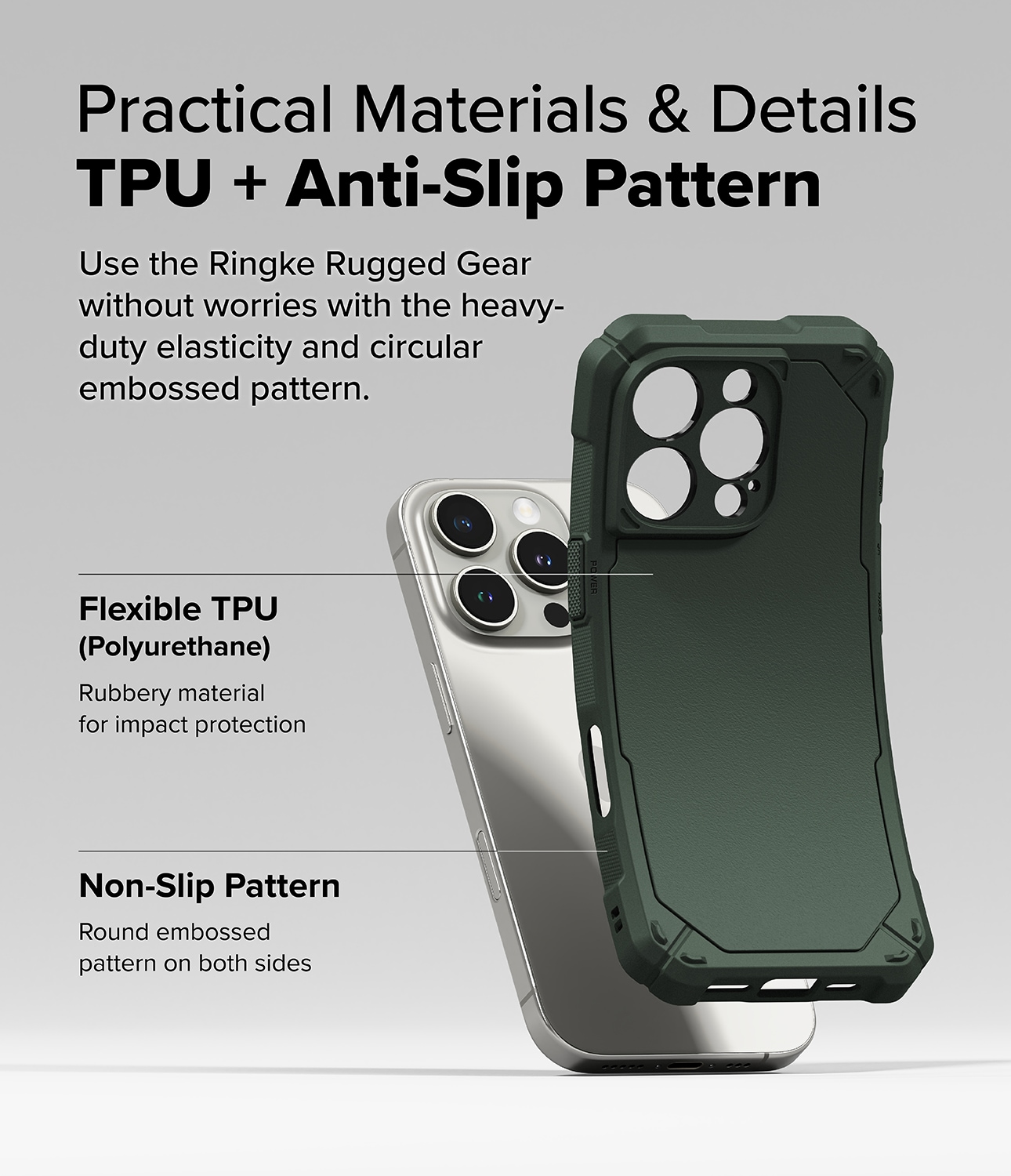 iPhone 16 Pro MagSafe Rugged Gear cover, Grøn