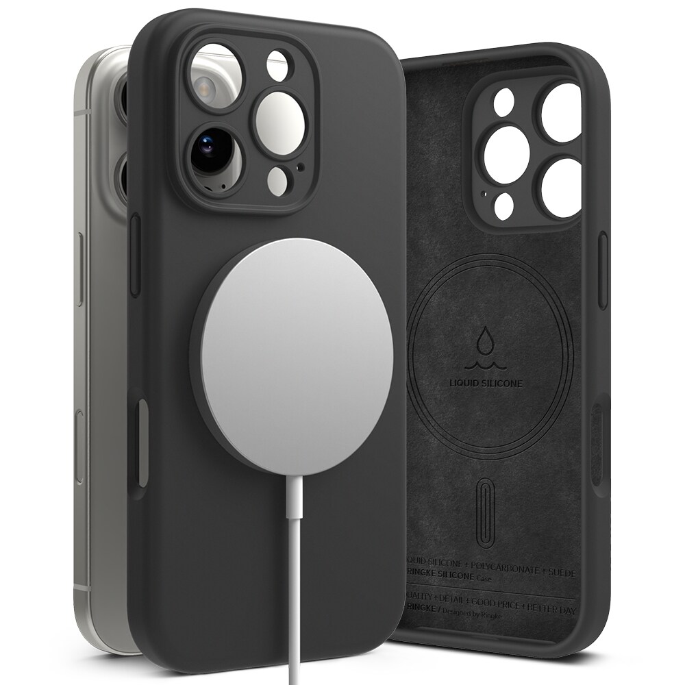 iPhone 16 Pro Max MagSafe silikonecover, Black