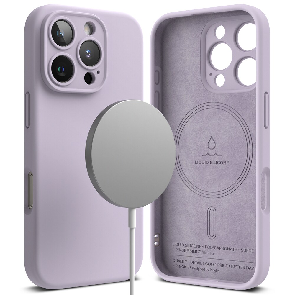iPhone 16 Pro Max MagSafe silikonecover, Light Purple