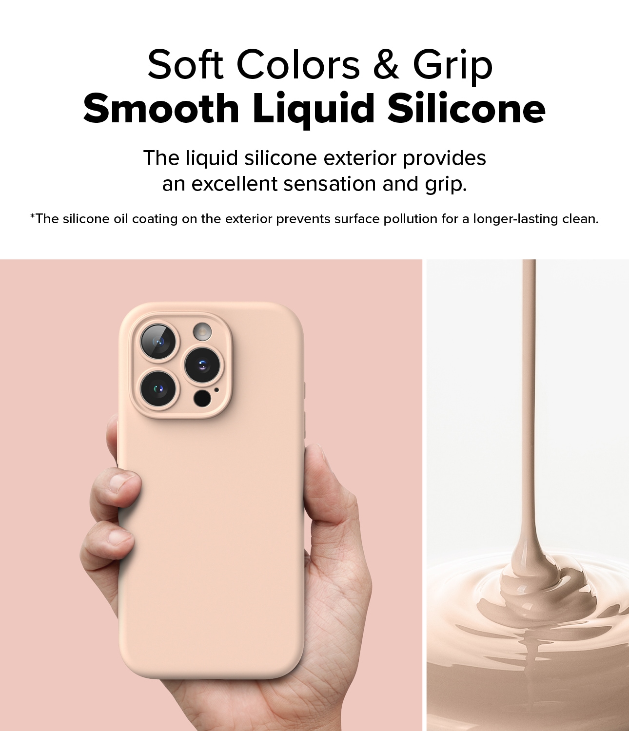 iPhone 16 Pro MagSafe silikonecover, Pink Sand