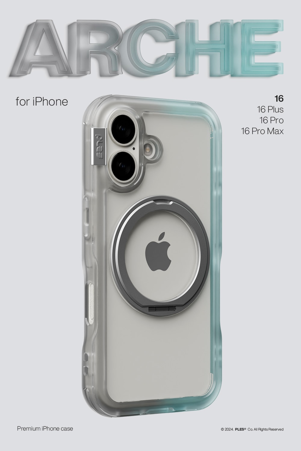 iPhone 16 Arche MagSafe Cover med stativ Blue/Future Dusk