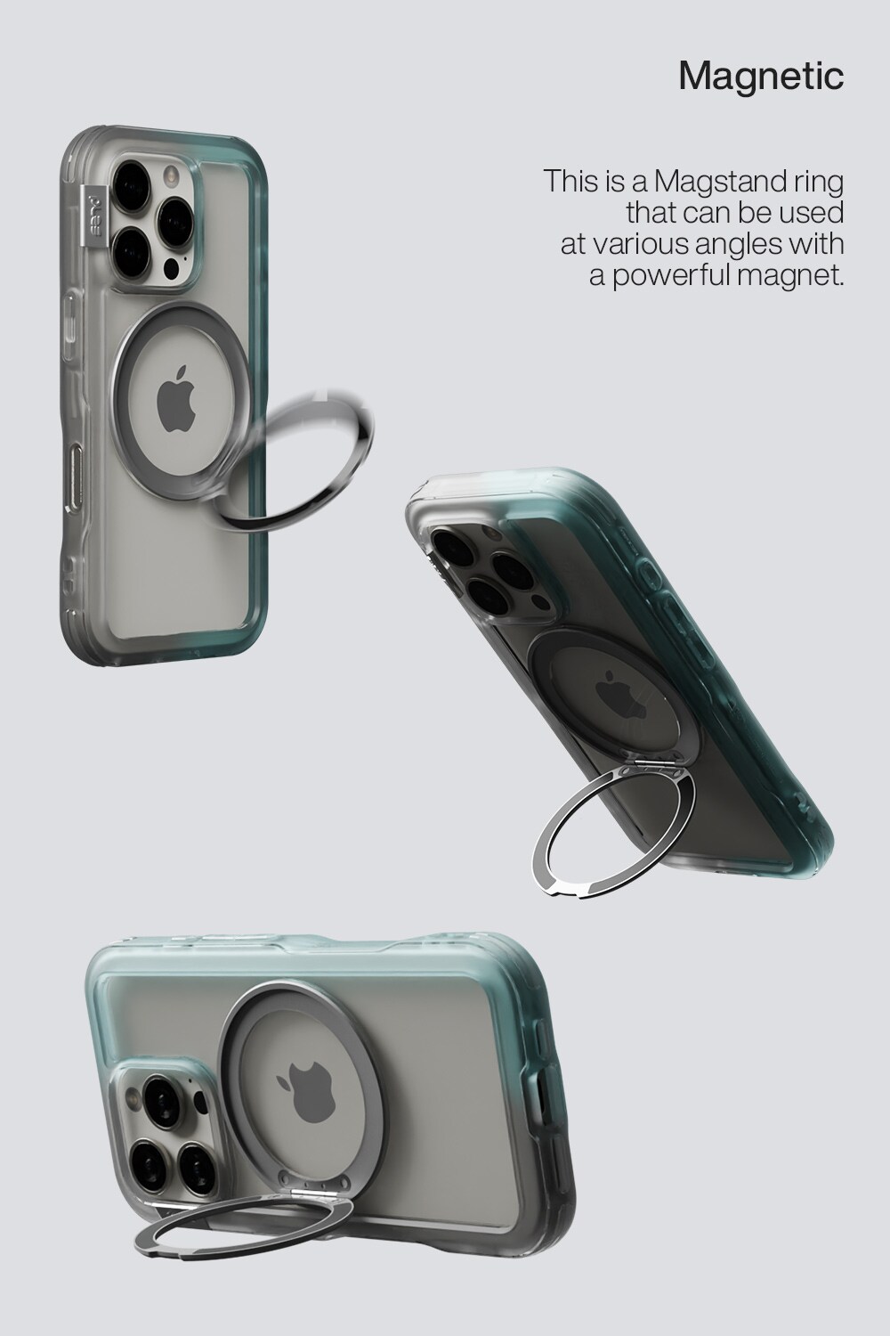 iPhone 16 Arche MagSafe Cover med stativ Blue/Future Dusk