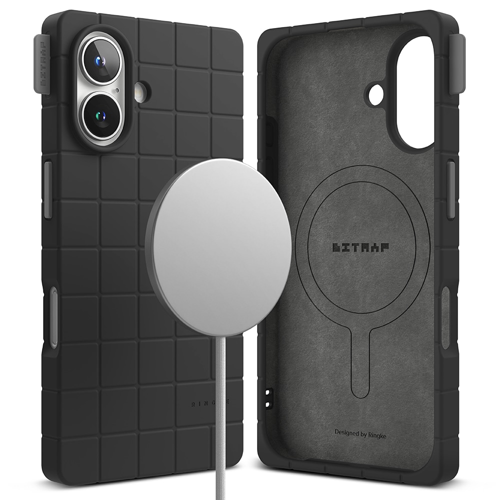 iPhone 16 MagSafe Bitmap silikonecover, Black