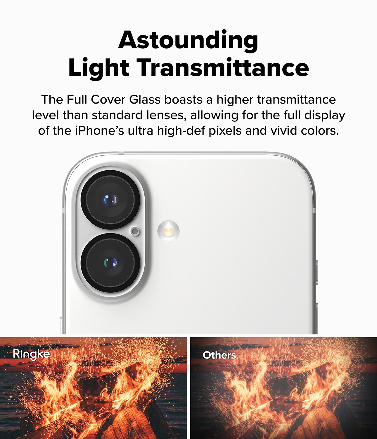 iPhone 16 Plus Kamerabeskyttelse i glas (2-pak)