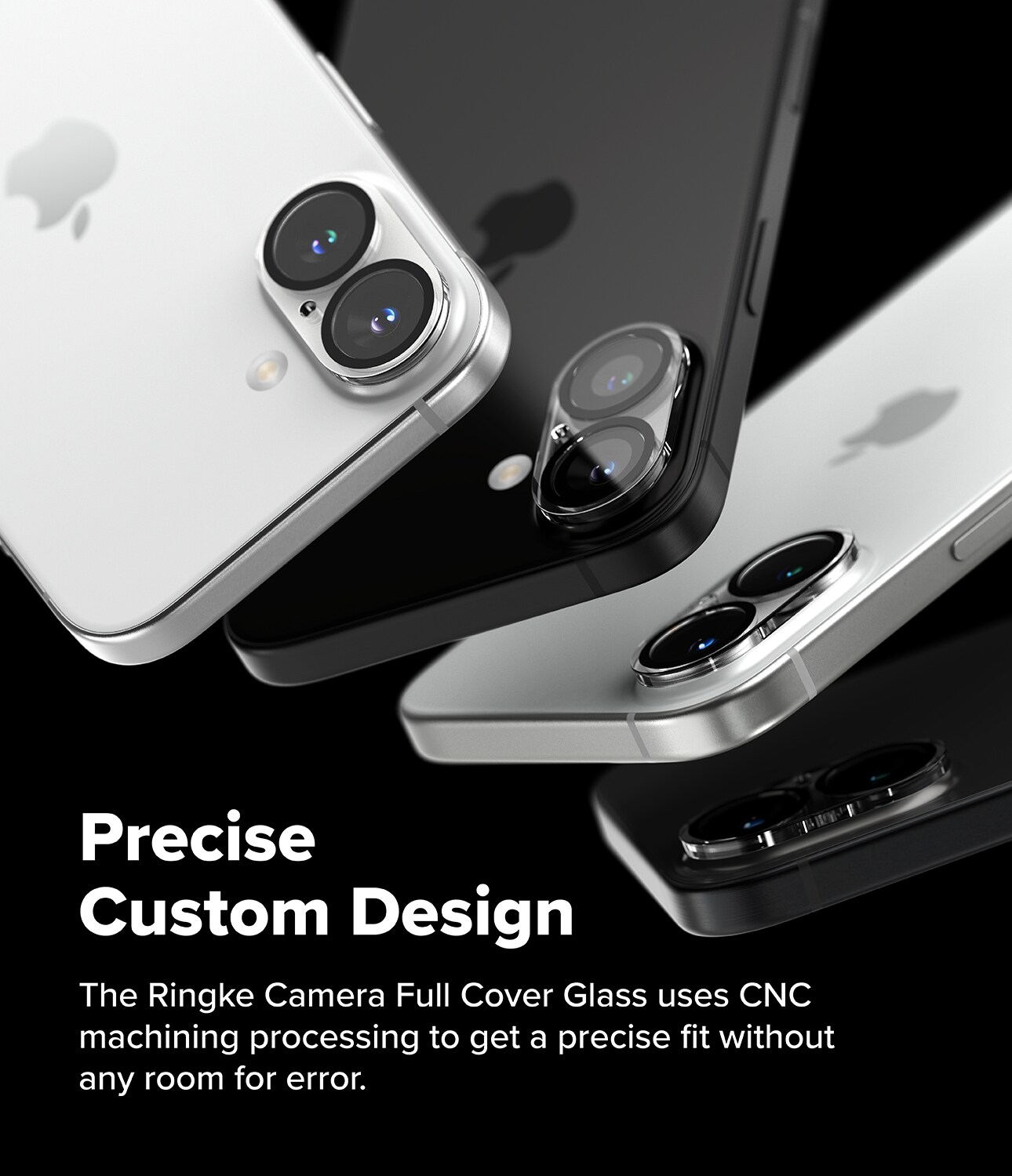 iPhone 16 Plus Kamerabeskyttelse i glas (2-pak)