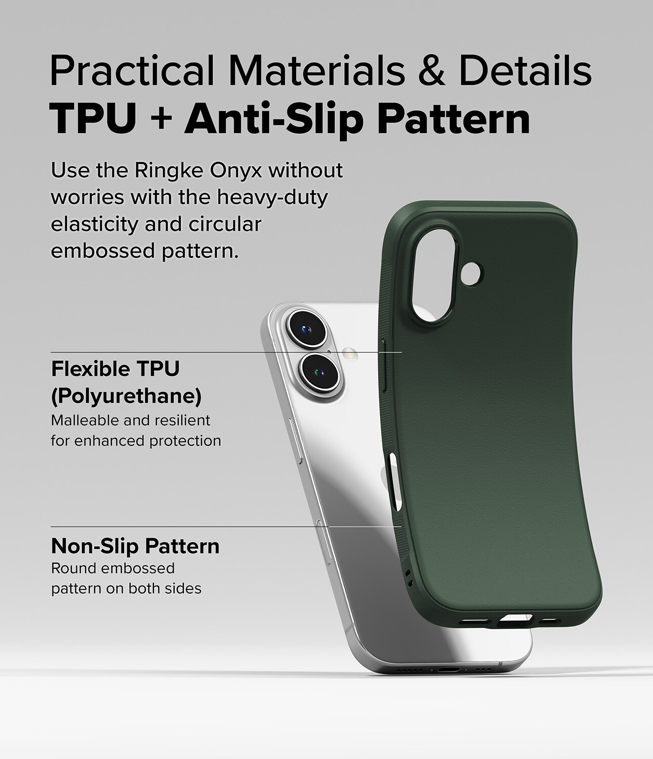 iPhone 16 Onyx Cover, Dark Green