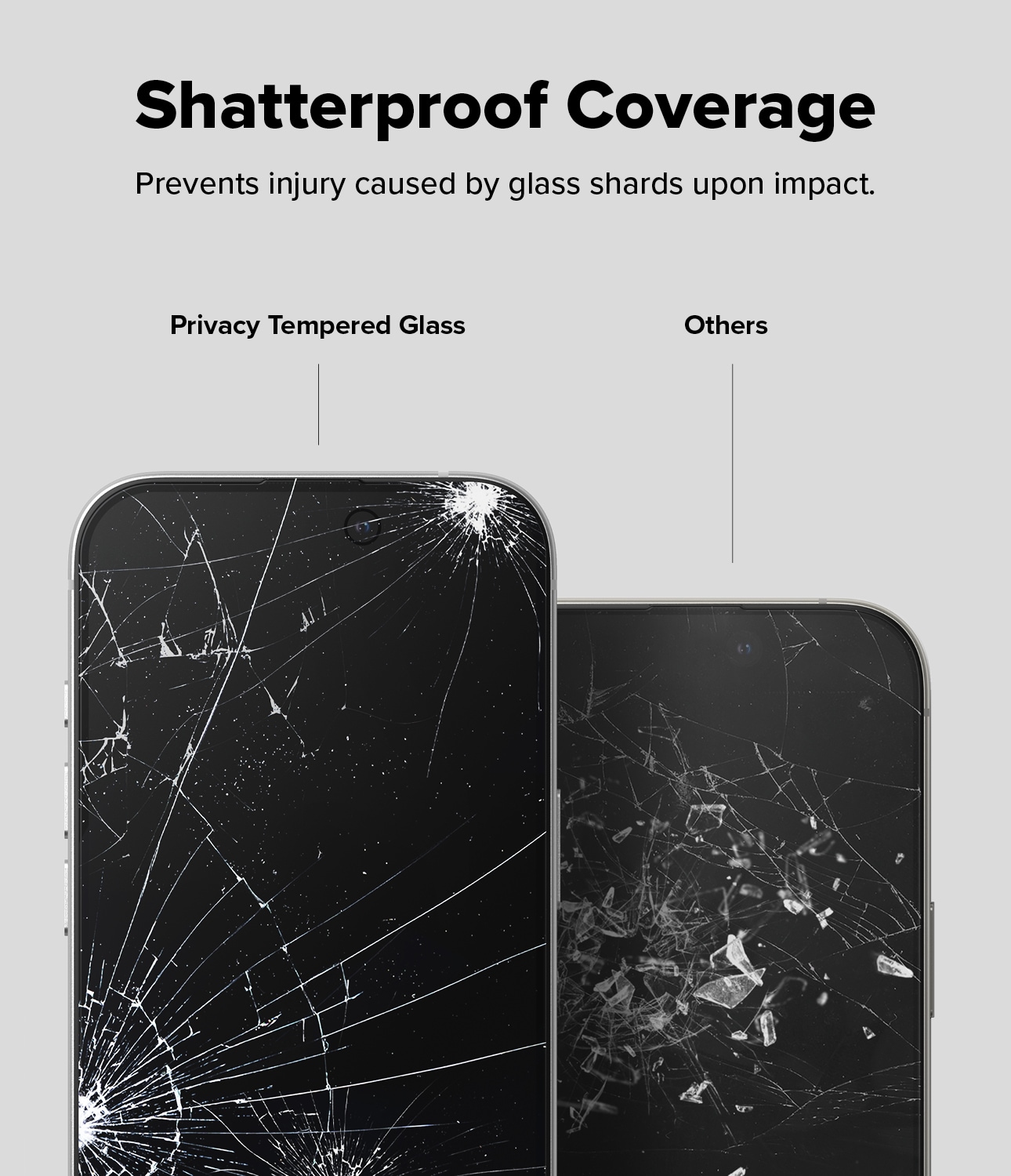 iPhone 16 Anti-spy skærmbeskytter i glas med monteringsramme (2-pak)