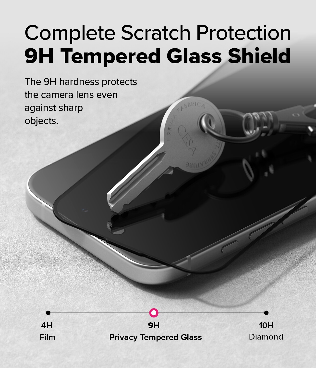 iPhone 15 Anti-spy skærmbeskytter i glas med monteringsramme (2-pak)
