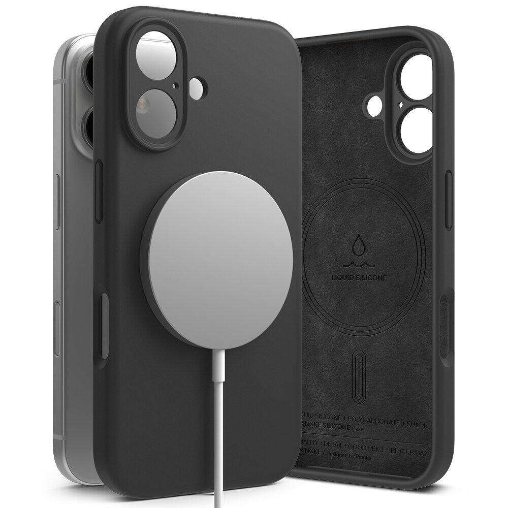 iPhone 16 MagSafe silikonecover, Black