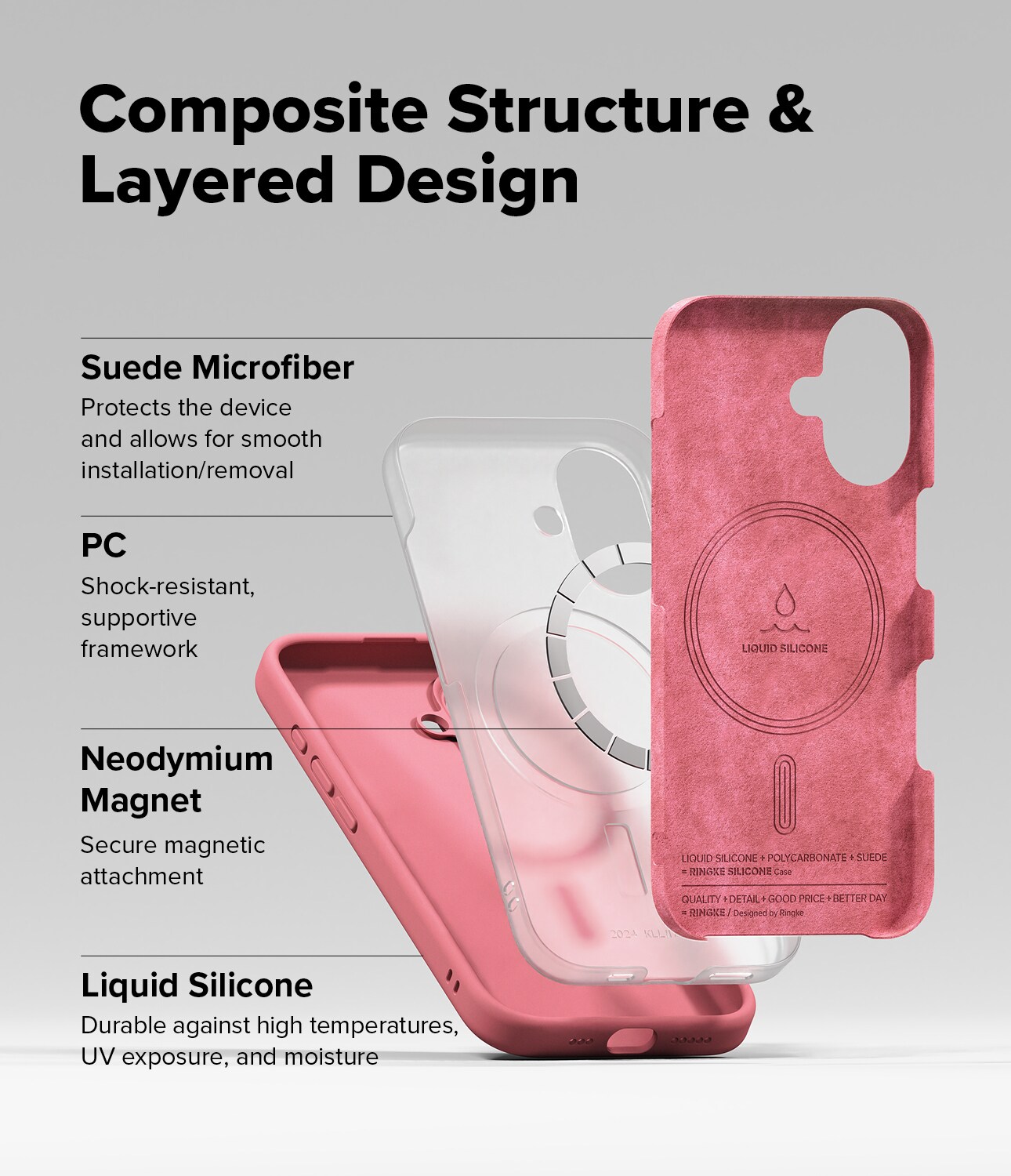 iPhone 16 MagSafe silikonecover, Pink