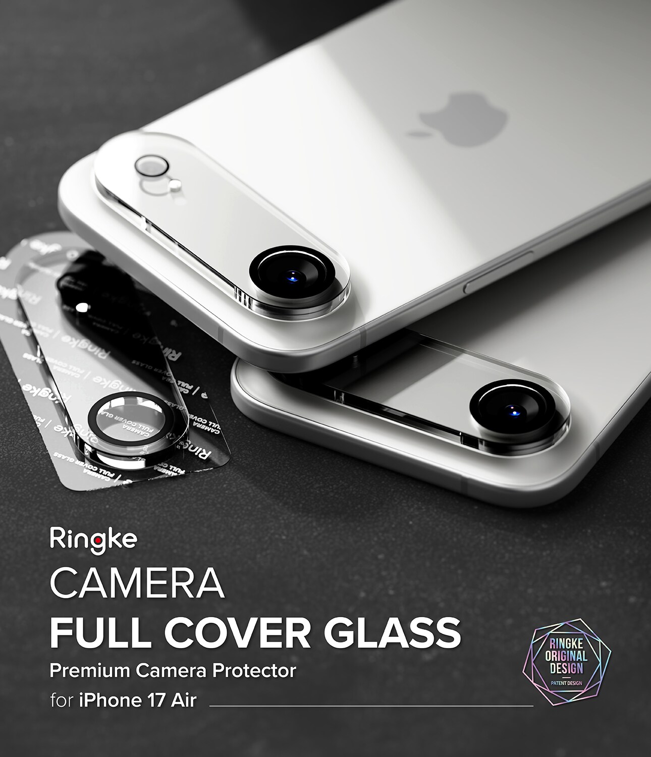 iPhone 17 Air Kamerabeskyttelse i glas (2-pak)