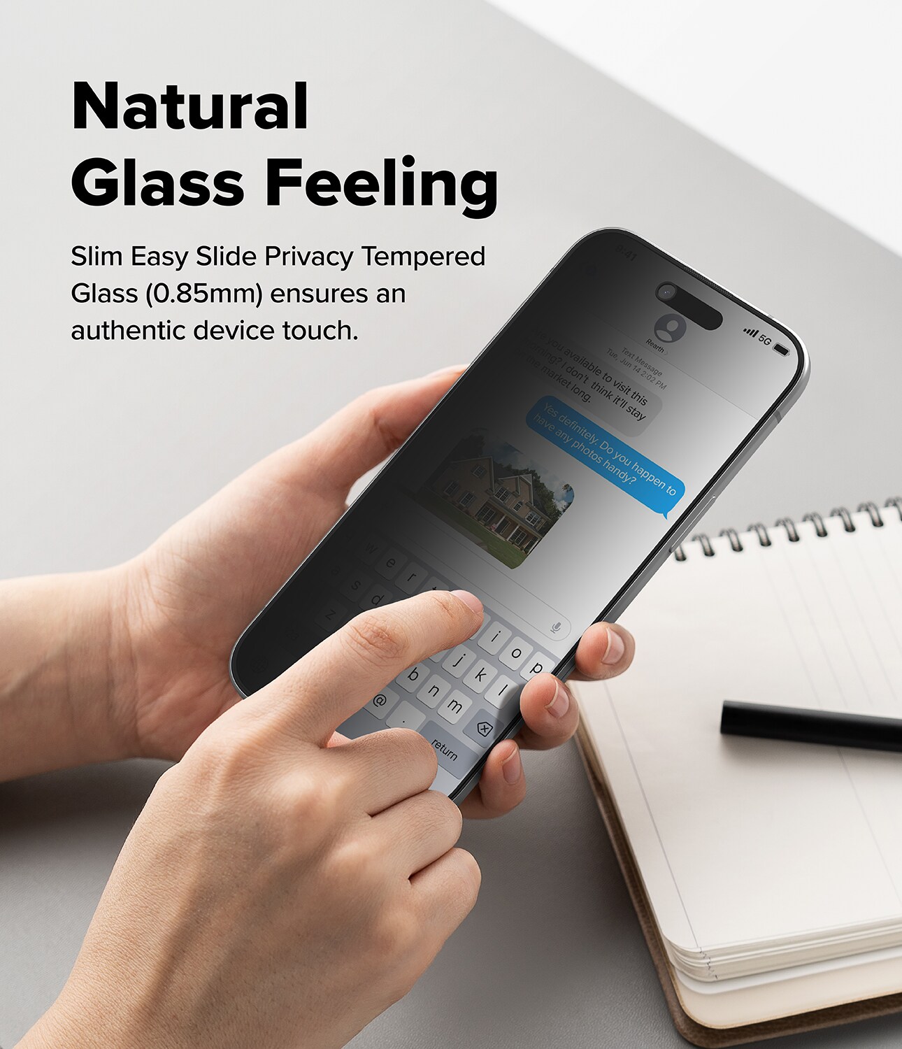 iPhone 17 Air Anti-spy skærmbeskytter i glas med monteringsramme (2-pak)