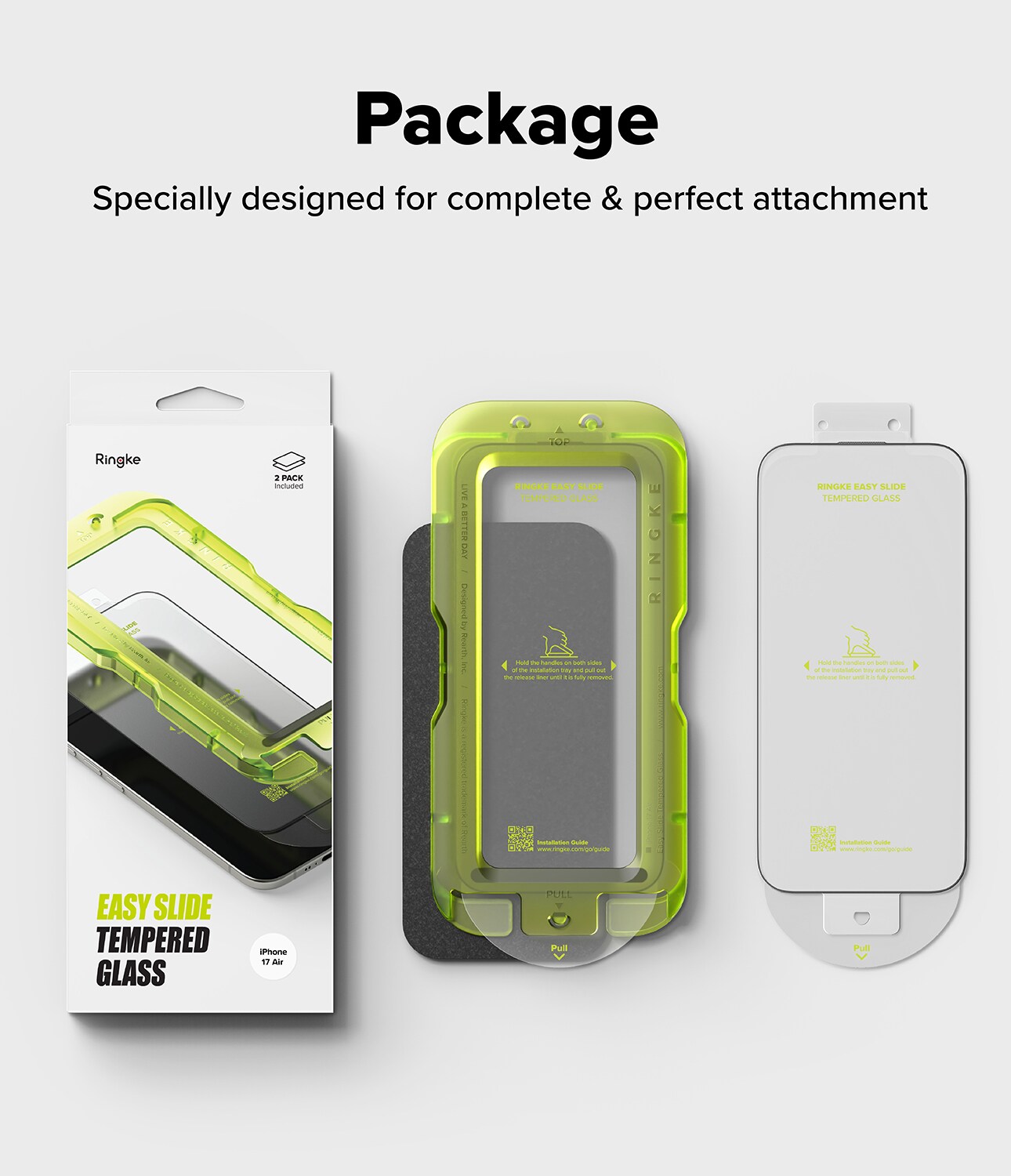 iPhone 17 Air Skærmbeskytter i glas med monteringsramme (2-pak)