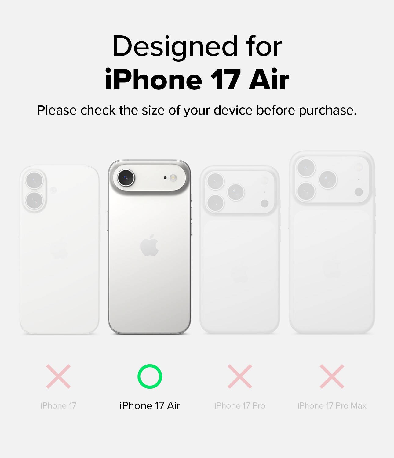 iPhone 17 Air Skærmbeskytter i glas med monteringsramme (2-pak)