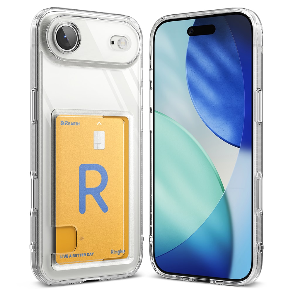 iPhone 17 Air Fusion cover med kortholder, Gennemsigtig