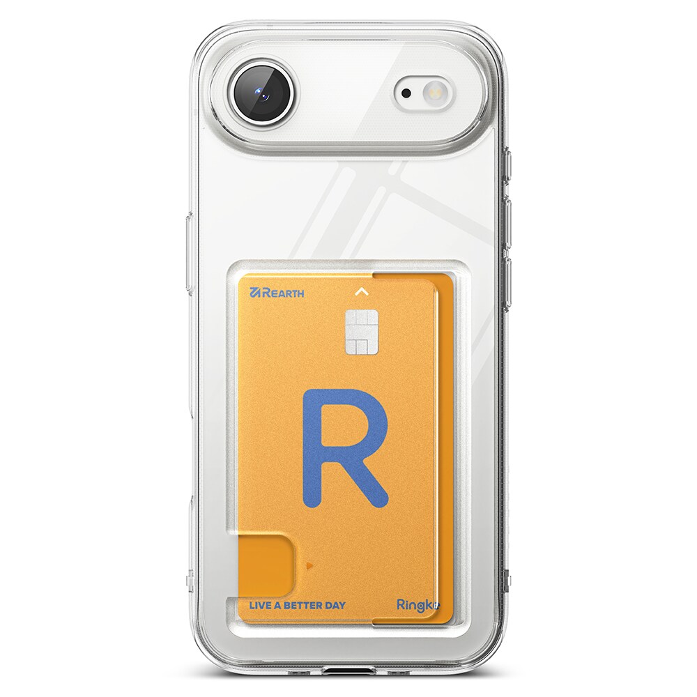 iPhone 17 Air Fusion cover med kortholder, Gennemsigtig