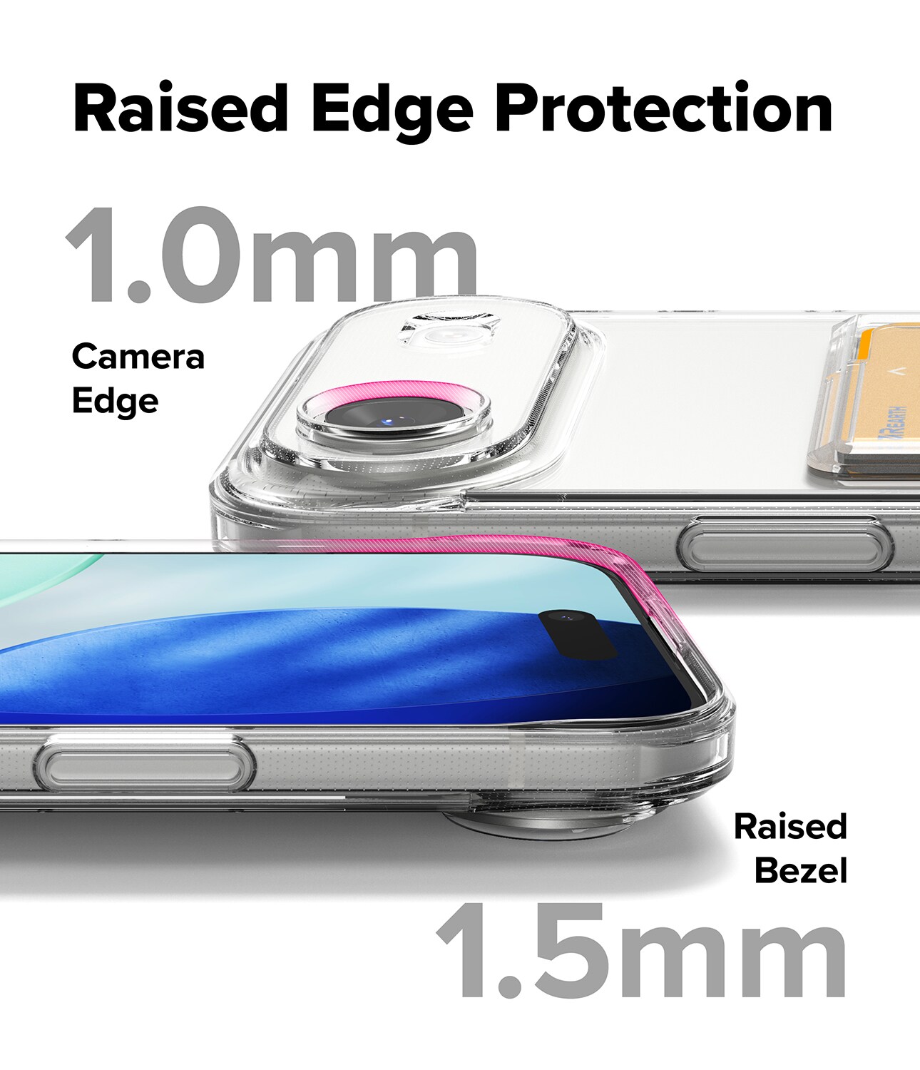 iPhone 17 Air Fusion cover med kortholder, Gennemsigtig