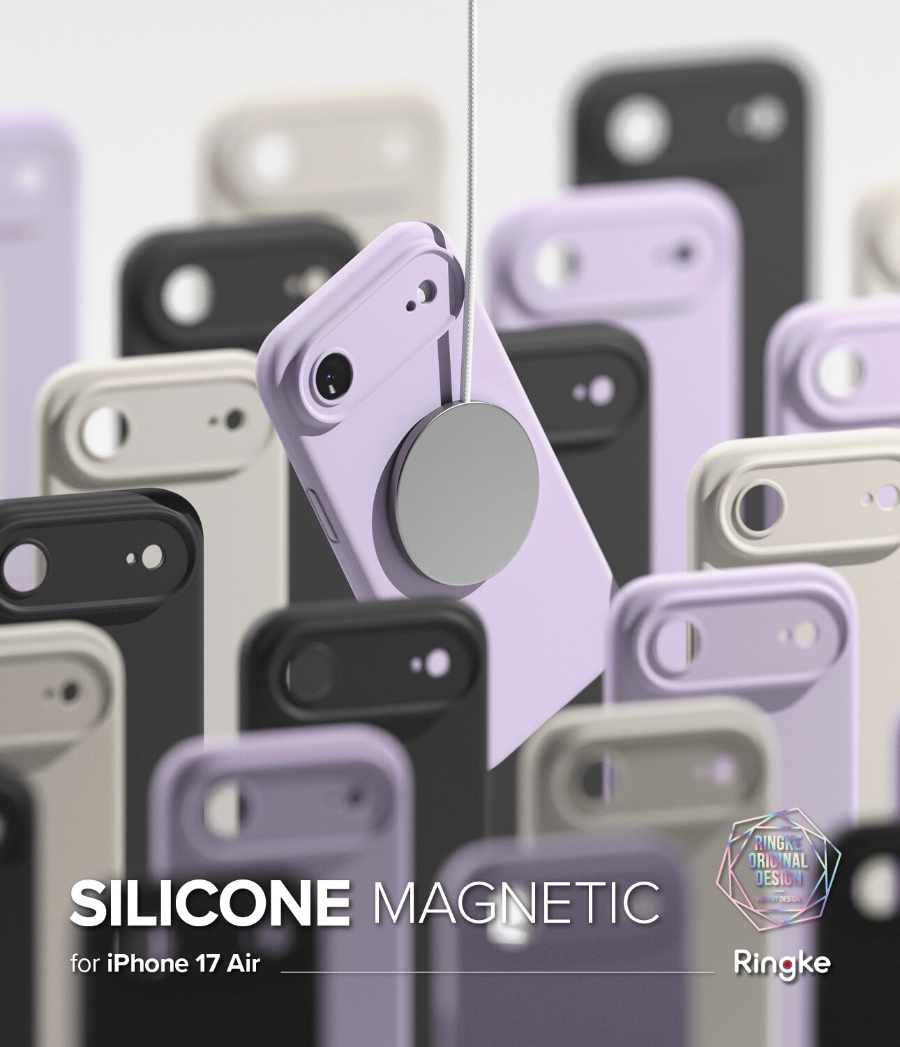 iPhone 17 Air MagSafe silikonecover, Light Purple