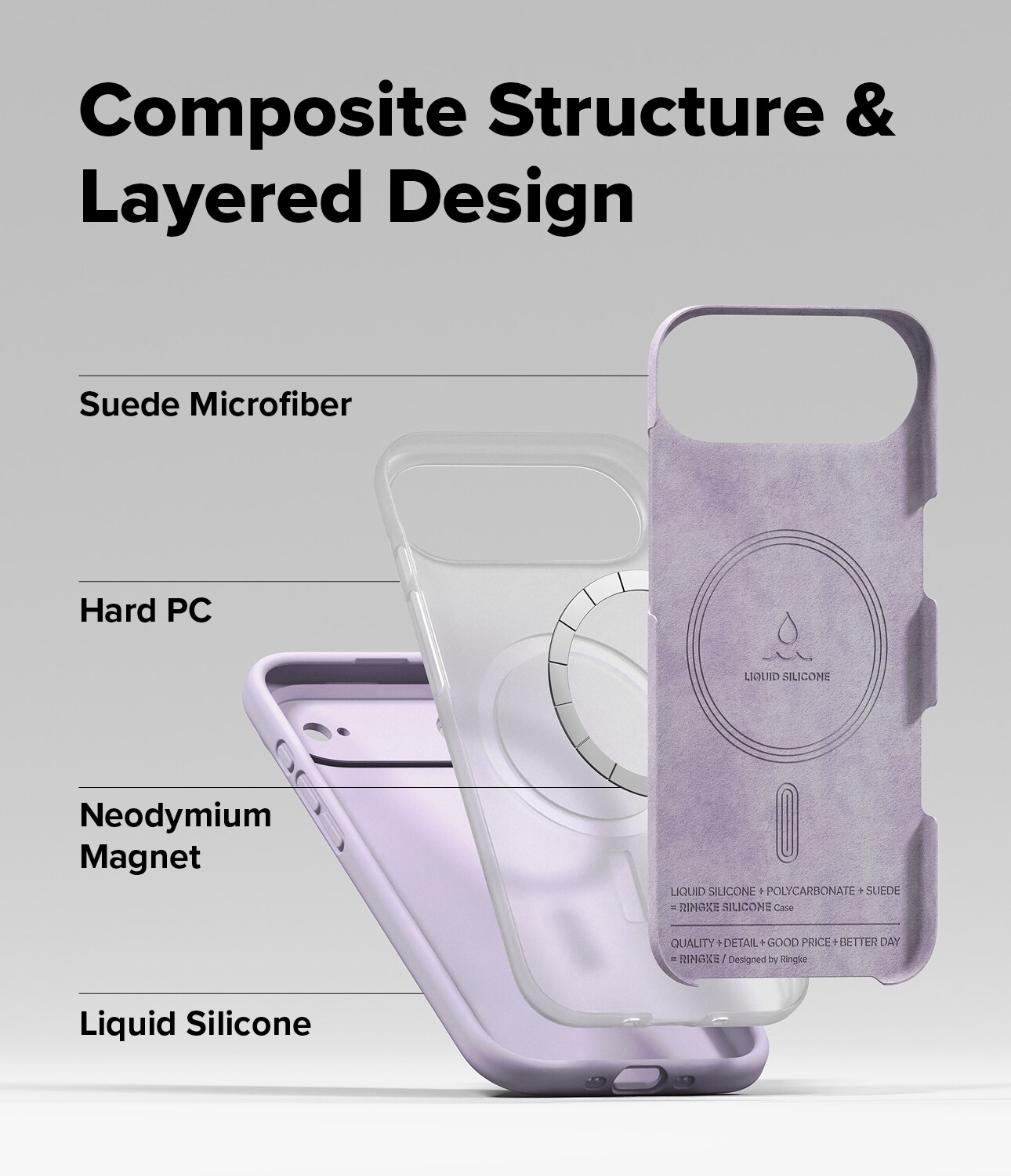 iPhone 17 Air MagSafe silikonecover, Light Purple