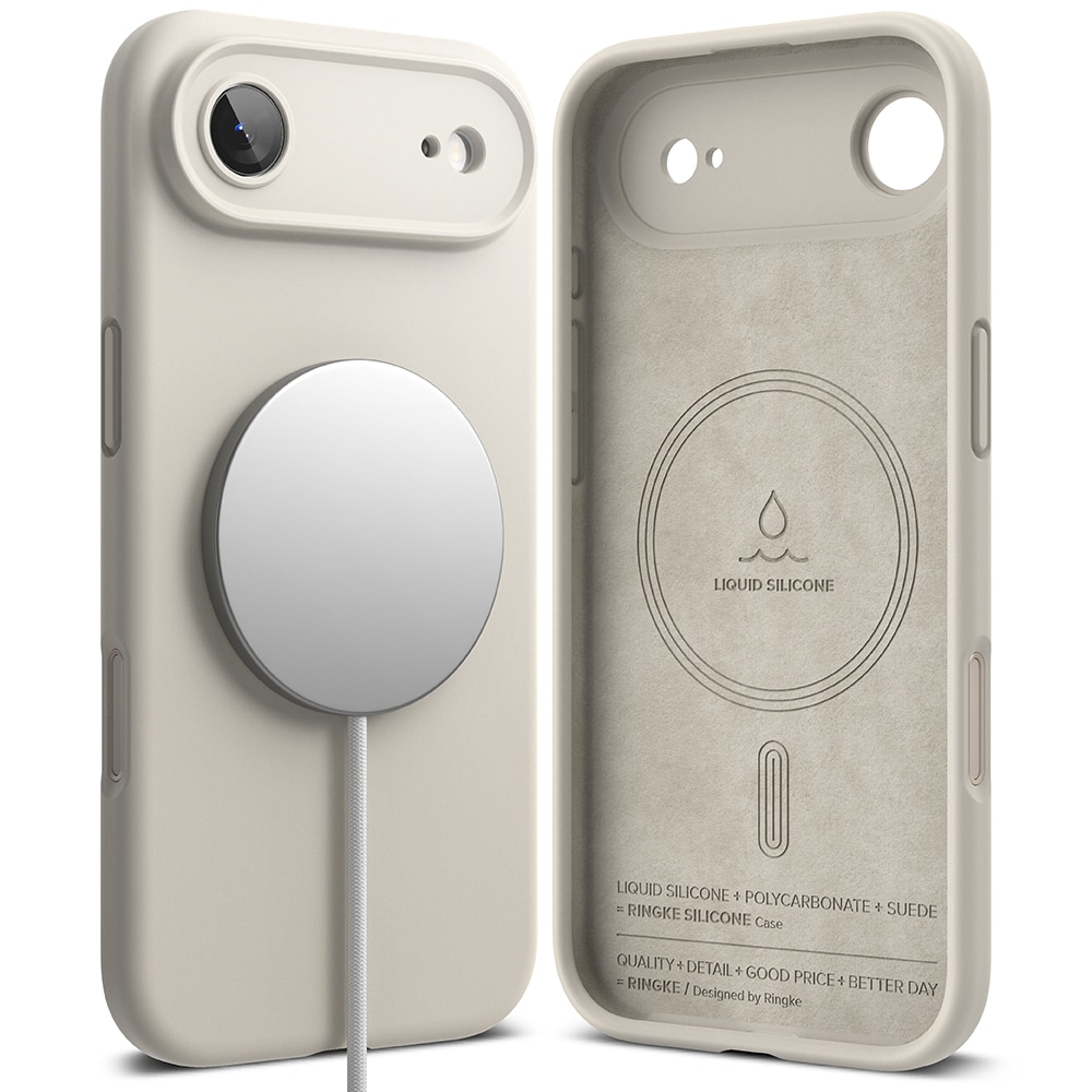 iPhone 17 Air MagSafe silikonecover, Stone