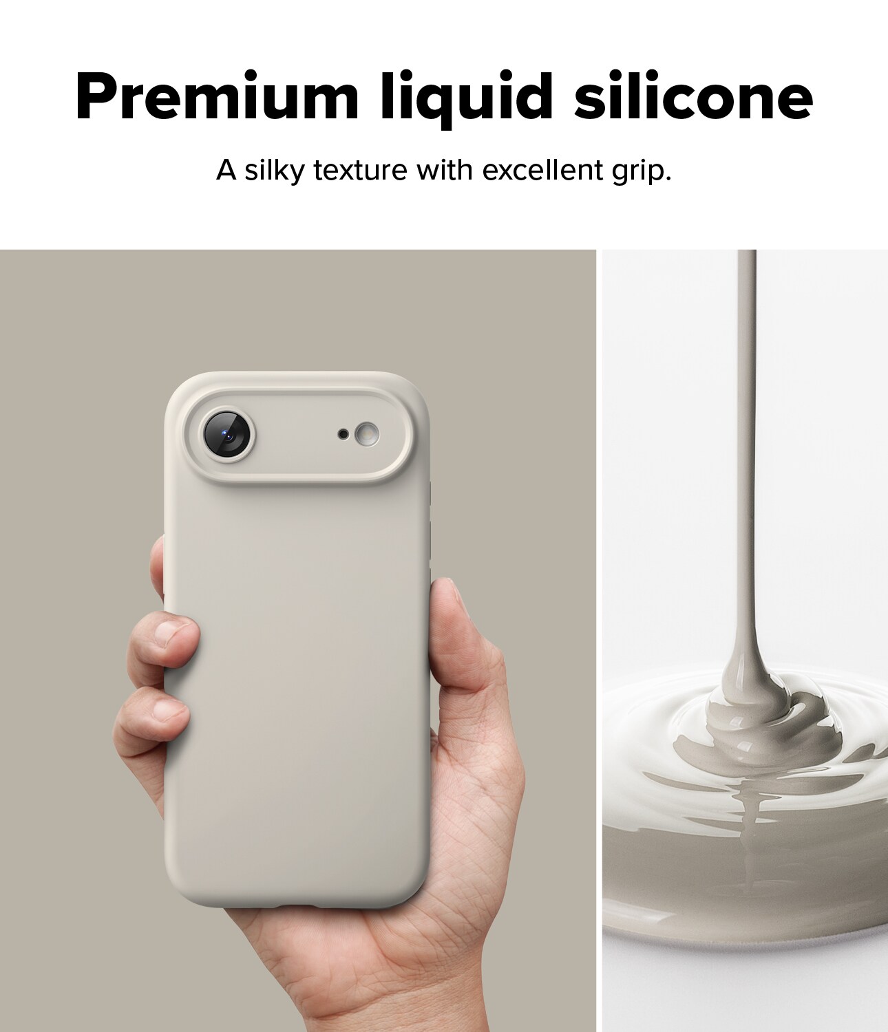 iPhone 17 Air MagSafe silikonecover, Stone