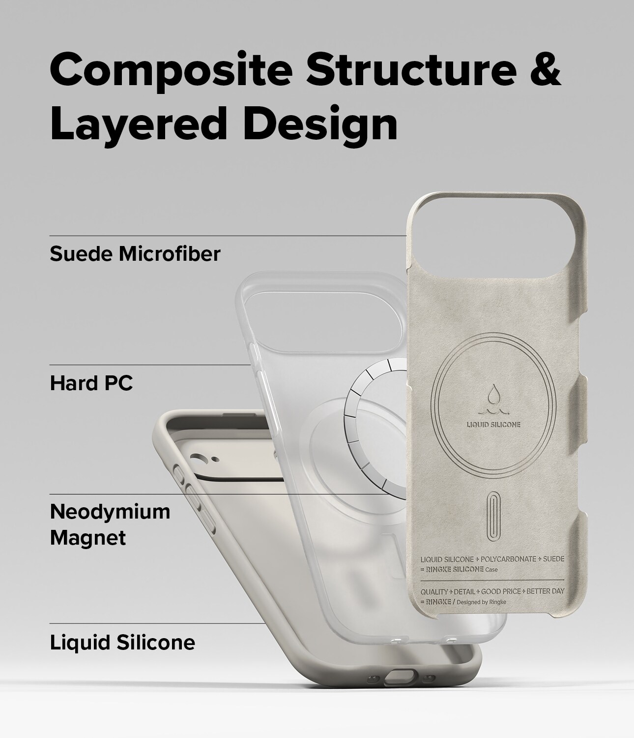 iPhone 17 Air MagSafe silikonecover, Stone
