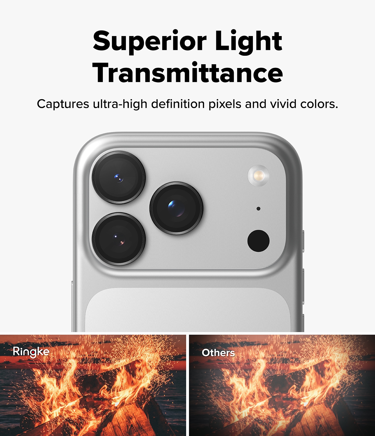 iPhone 17 Pro 2-pak linsebeskyttere med aluminiumsramme, Sort