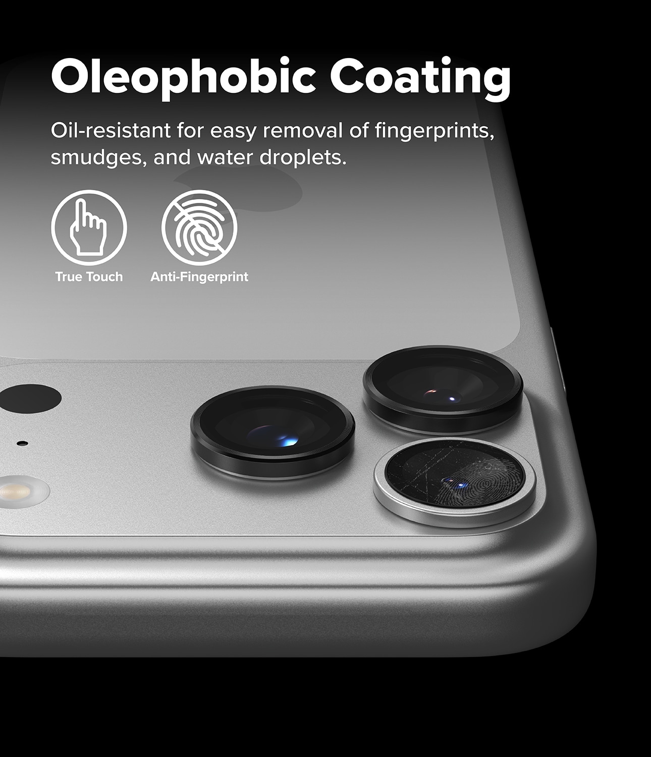 iPhone 17 Pro 2-pak linsebeskyttere med aluminiumsramme, Sort