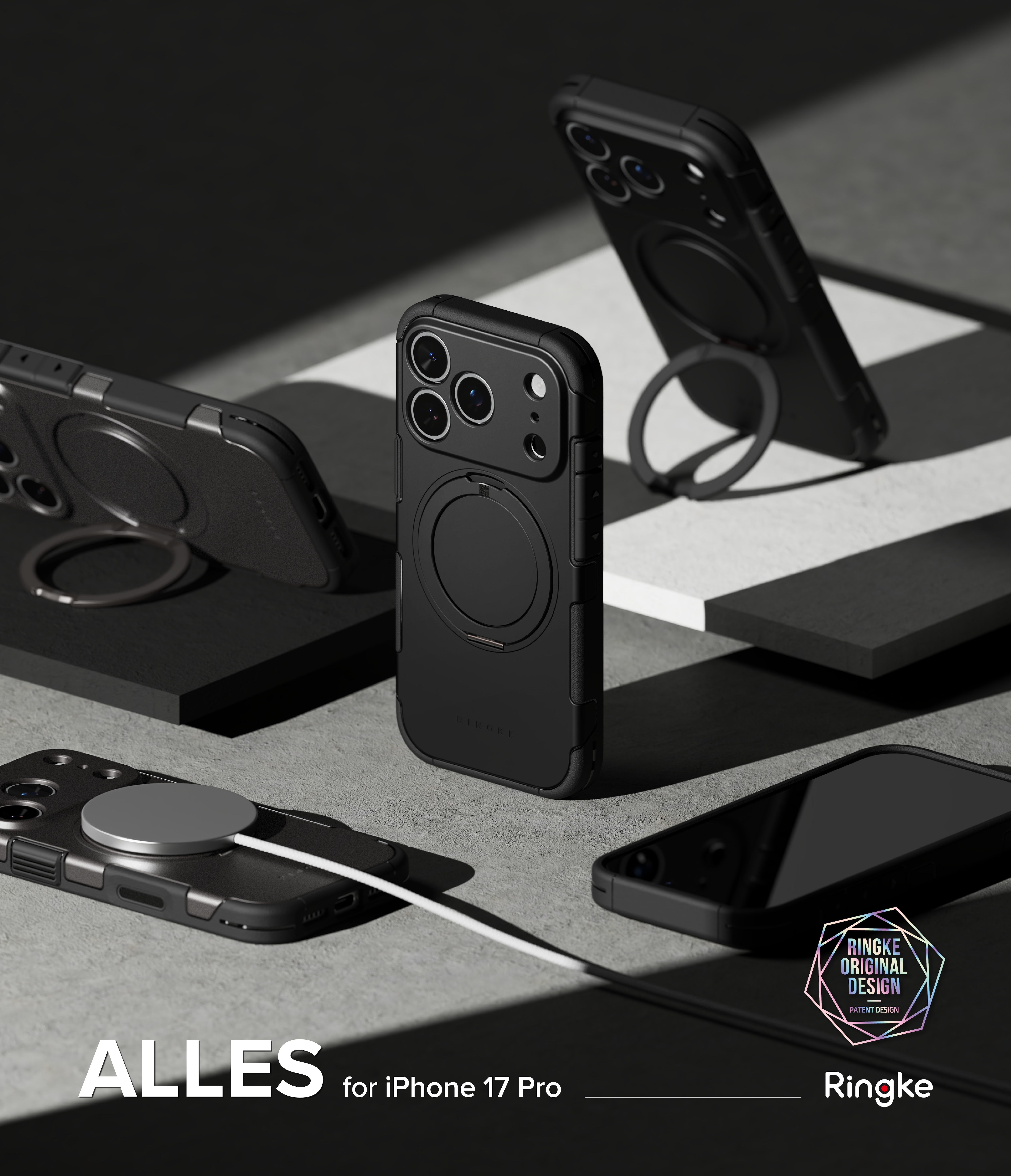 iPhone 17 Pro Alles magnetiske cover, Sort