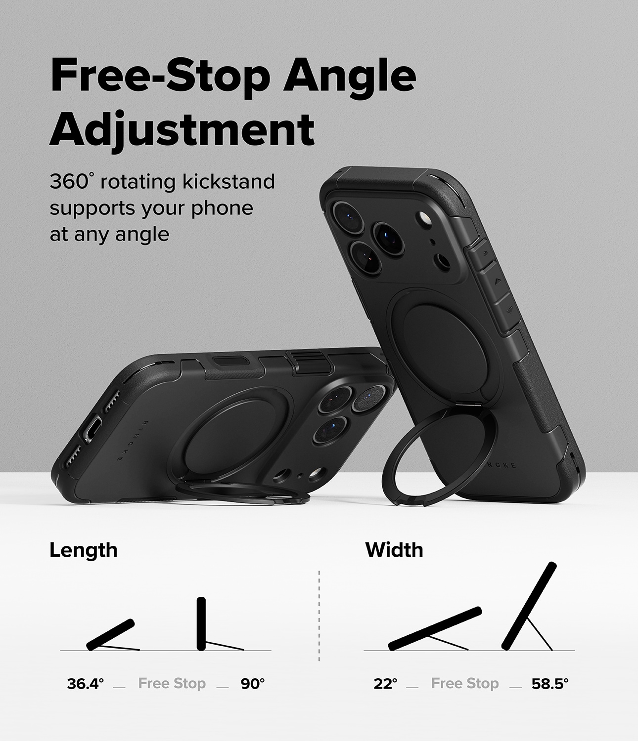 iPhone 17 Pro Alles magnetiske cover, Sort