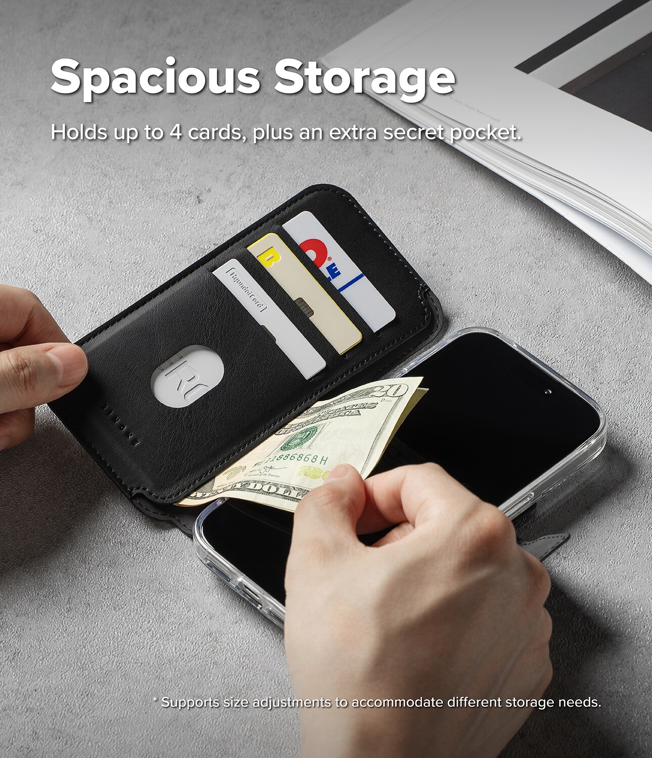 iPhone 17 Pro Folio Grip Wallet Magnetic, Sort